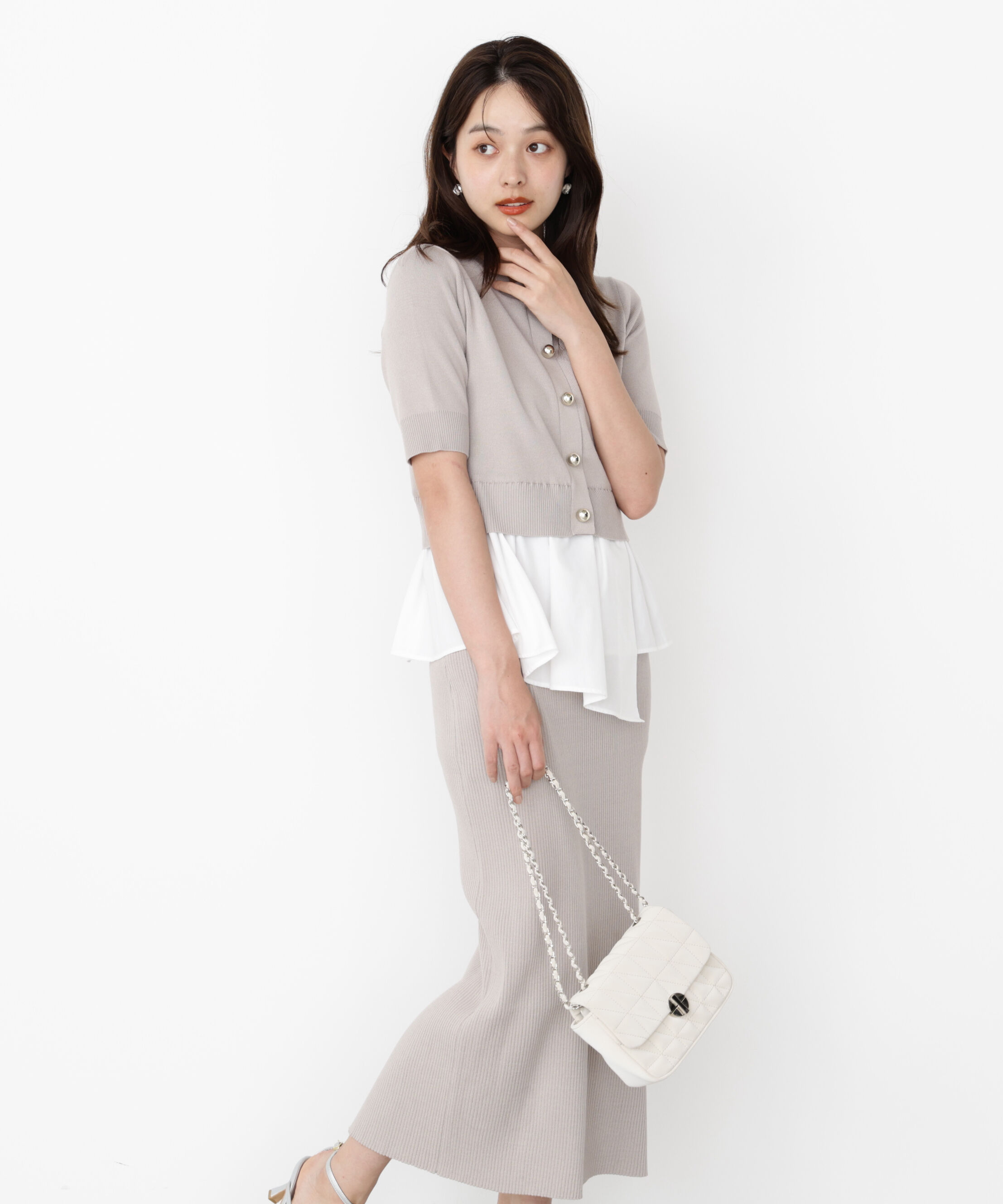 PROPORTION BODY DRESSING「レイヤード風ニットセットアップ」|ワンピース|