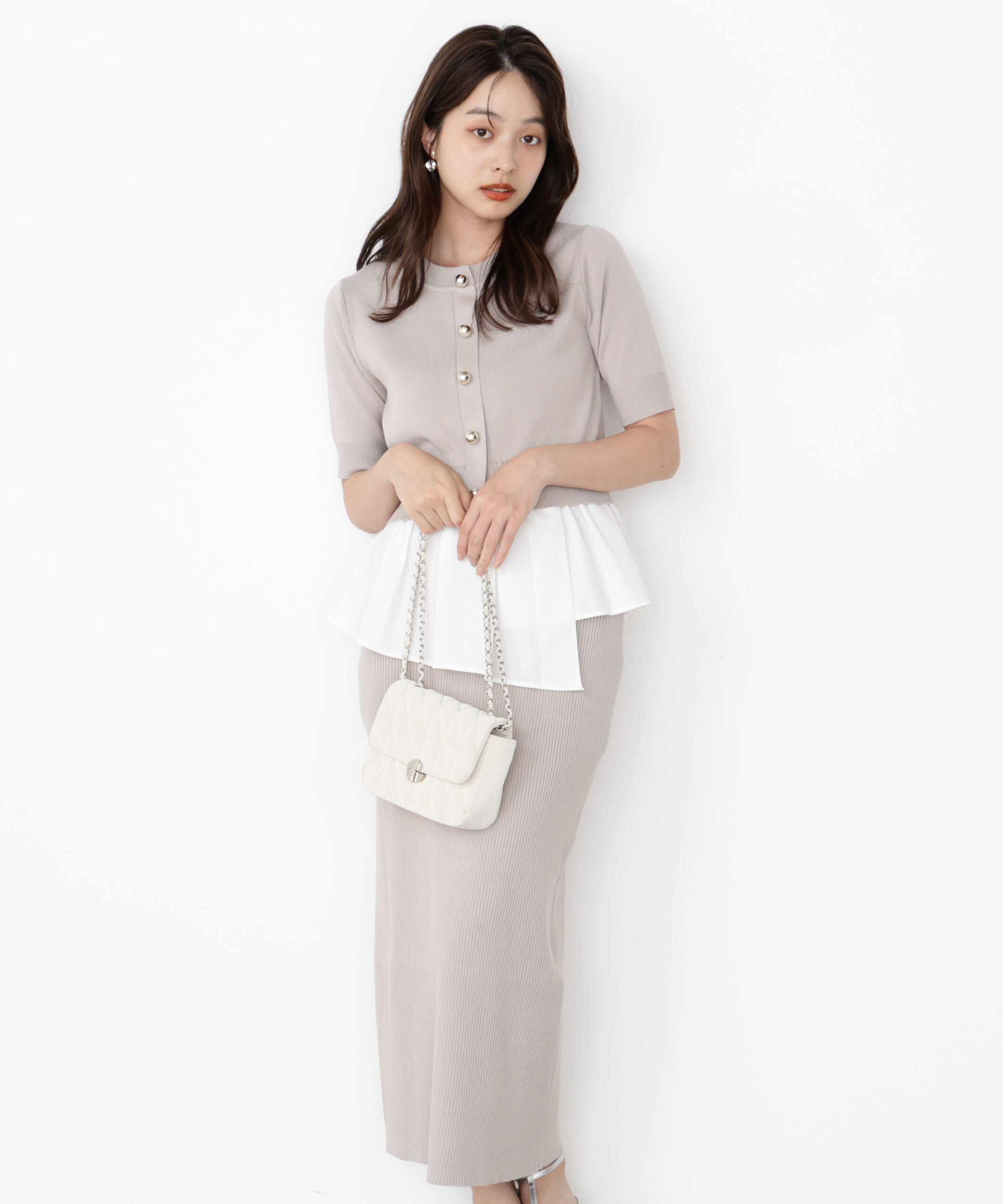 PROPORTION BODY DRESSING「レイヤード風ニットセットアップ」|ワンピース|