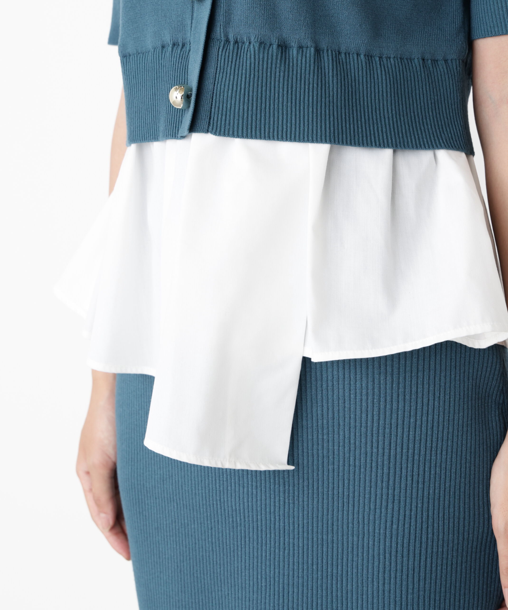 PROPORTION BODY DRESSING「レイヤード風ニットセットアップ」|ワンピース|