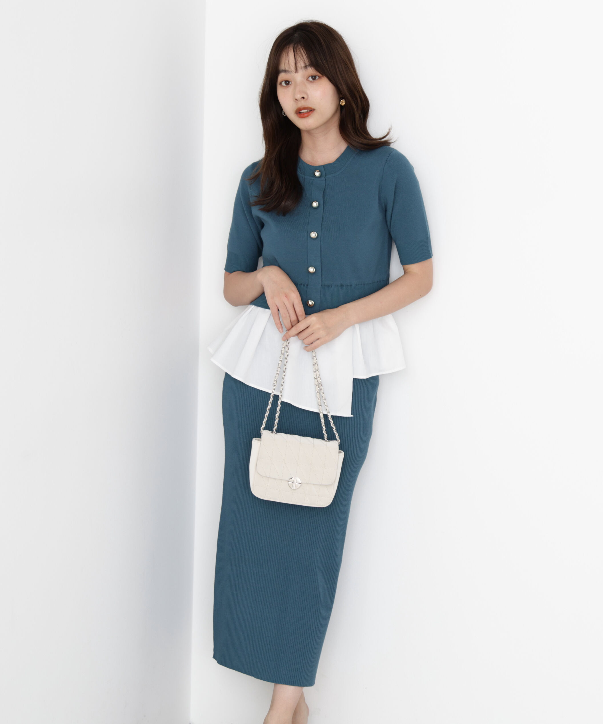 PROPORTION BODY DRESSING「レイヤード風ニットセットアップ」|ワンピース|