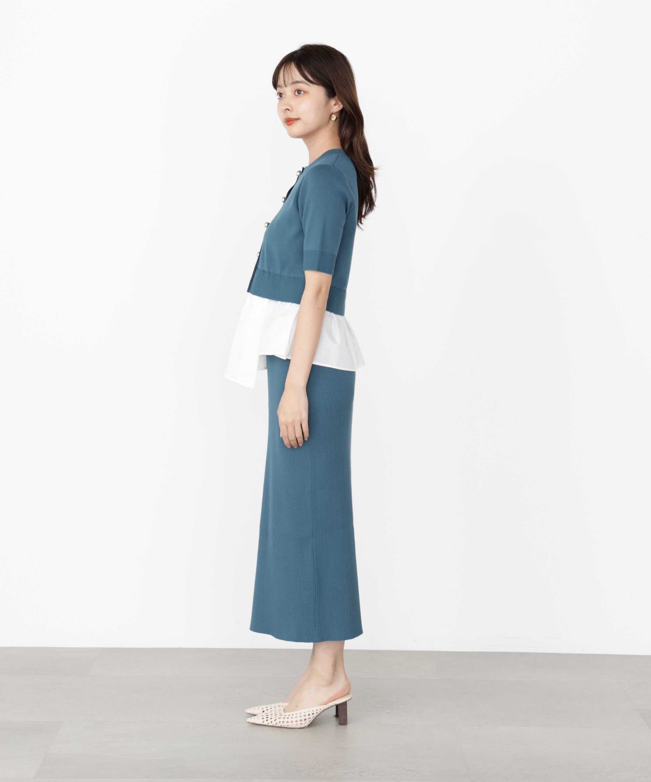 PROPORTION BODY DRESSING「レイヤード風ニットセットアップ」|ワンピース|