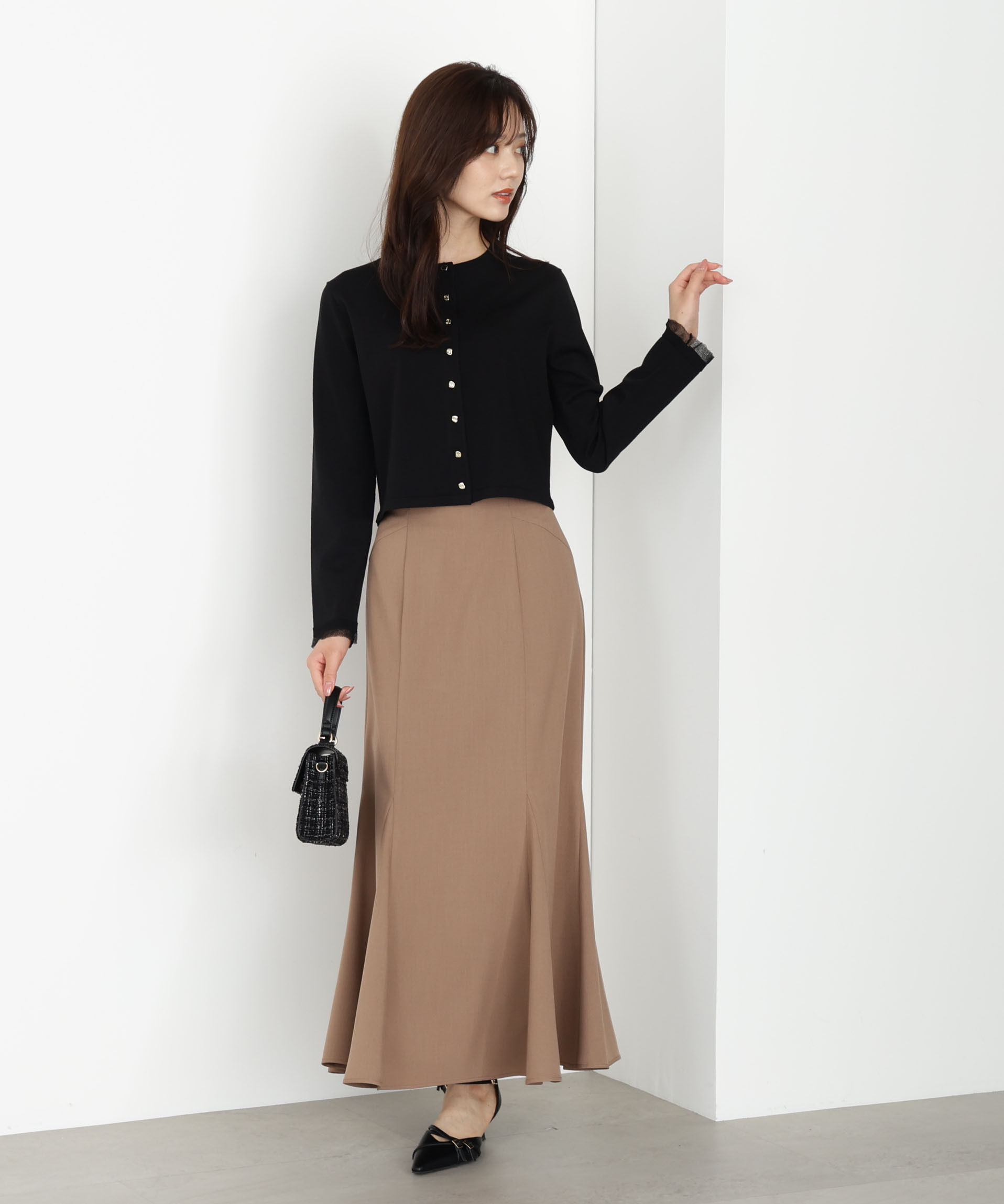 PROPORTION BODY DRESSING「＜ハンドウォッシャブル＞ゴールド釦カーディガン 25AW」|カーディガン|