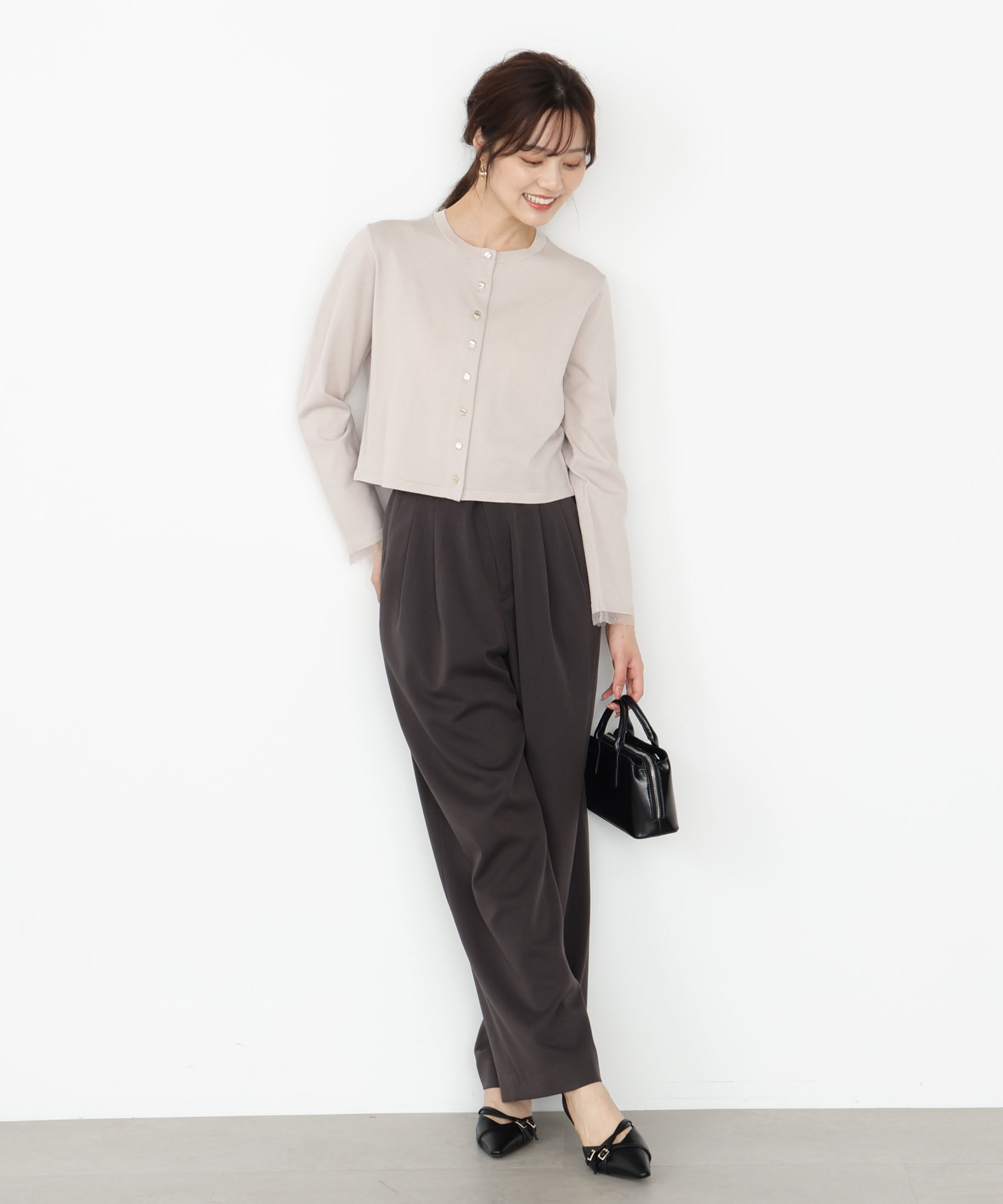 PROPORTION BODY DRESSING「＜ハンドウォッシャブル＞ゴールド釦カーディガン 25AW」|カーディガン|