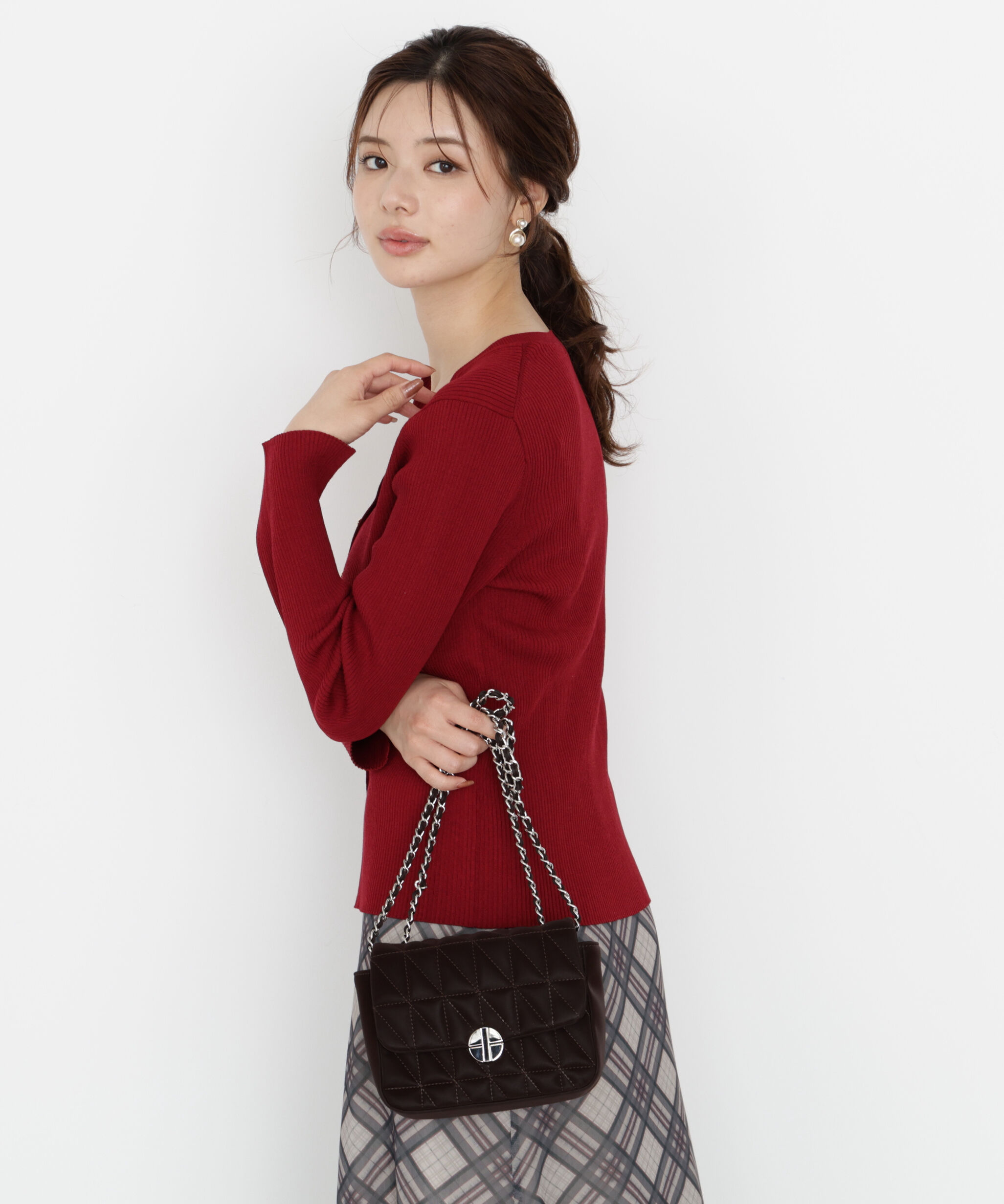 PROPORTION BODY DRESSING「フロント釦カーディガン」|カーディガン|