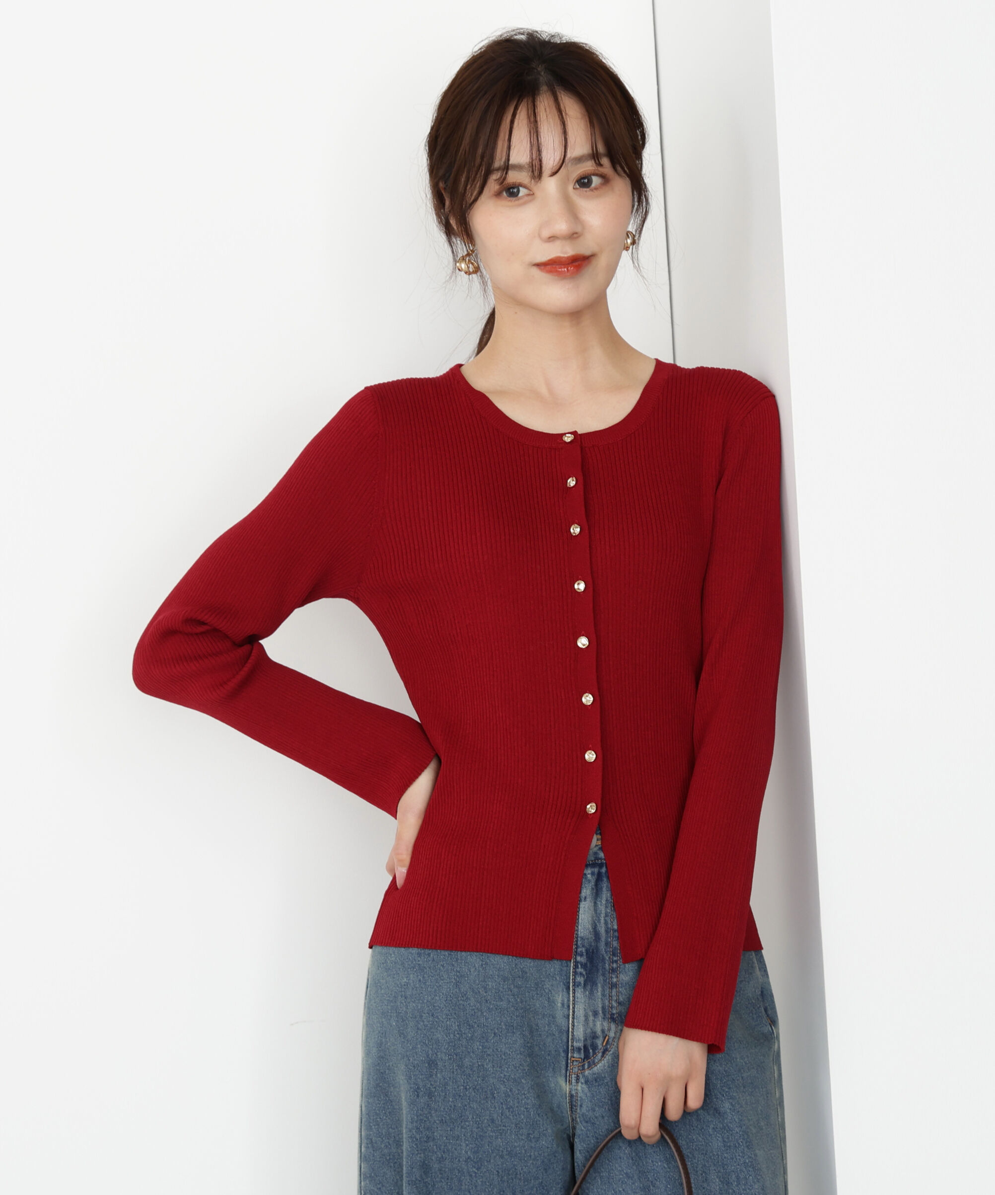 PROPORTION BODY DRESSING「フロント釦カーディガン」|カーディガン|