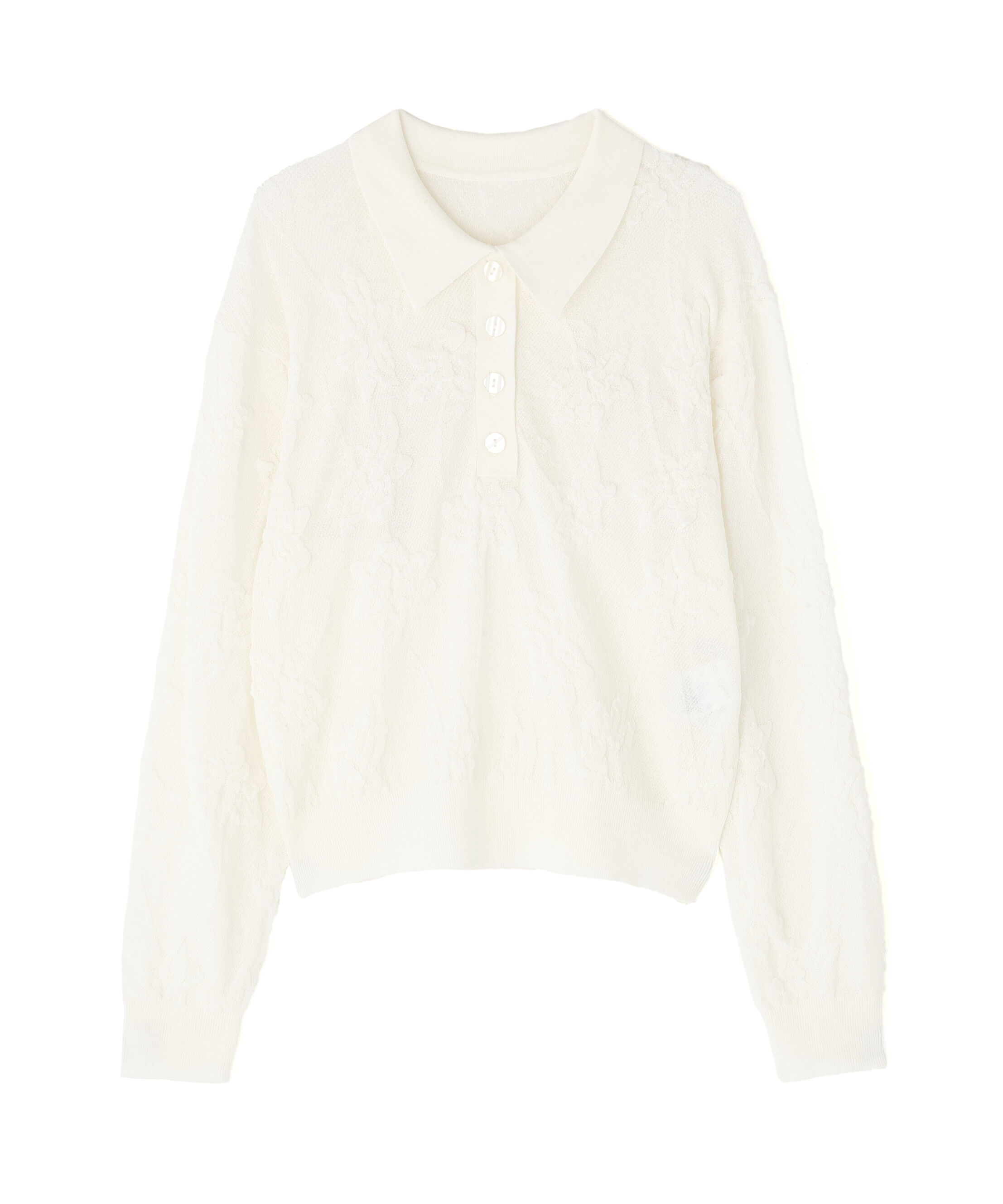 PROPORTION BODY DRESSING「ジャガードレースポロ」|ニット・セーター|