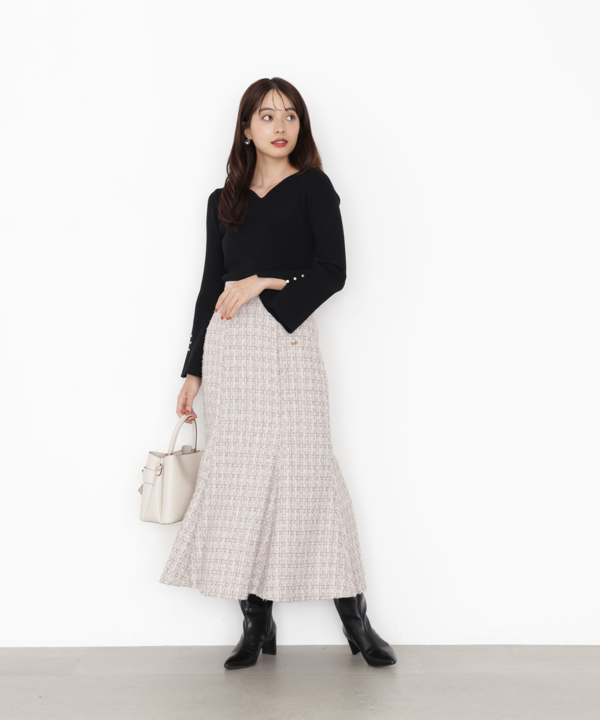 PROPORTION BODY DRESSING「＜ハンドウォッシャブル＞ハートカットリブニット 25AW」|ニット・セーター|
