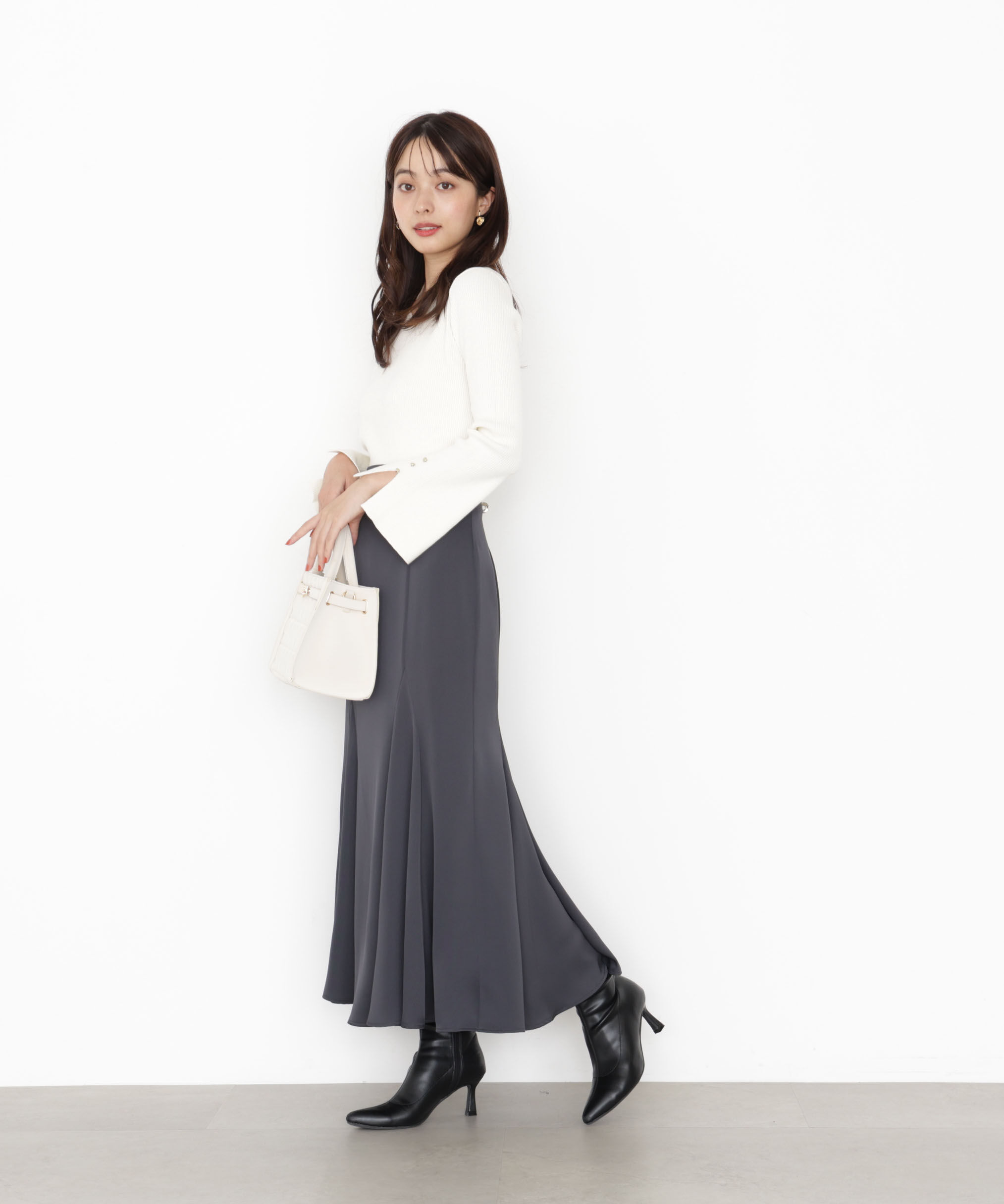 PROPORTION BODY DRESSING「＜ハンドウォッシャブル＞ハートカットリブニット 25AW」|ニット・セーター|