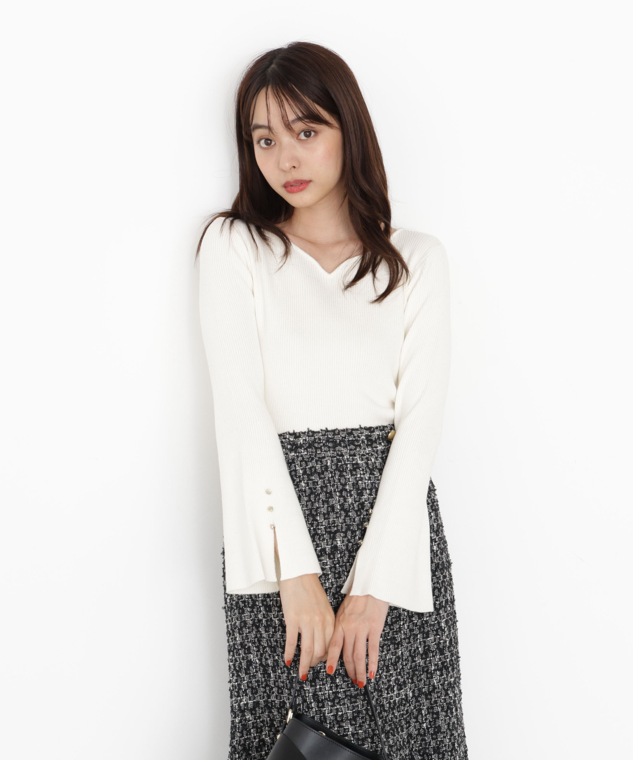 PROPORTION BODY DRESSING「＜ハンドウォッシャブル＞ハートカットリブニット 25AW」|ニット・セーター|