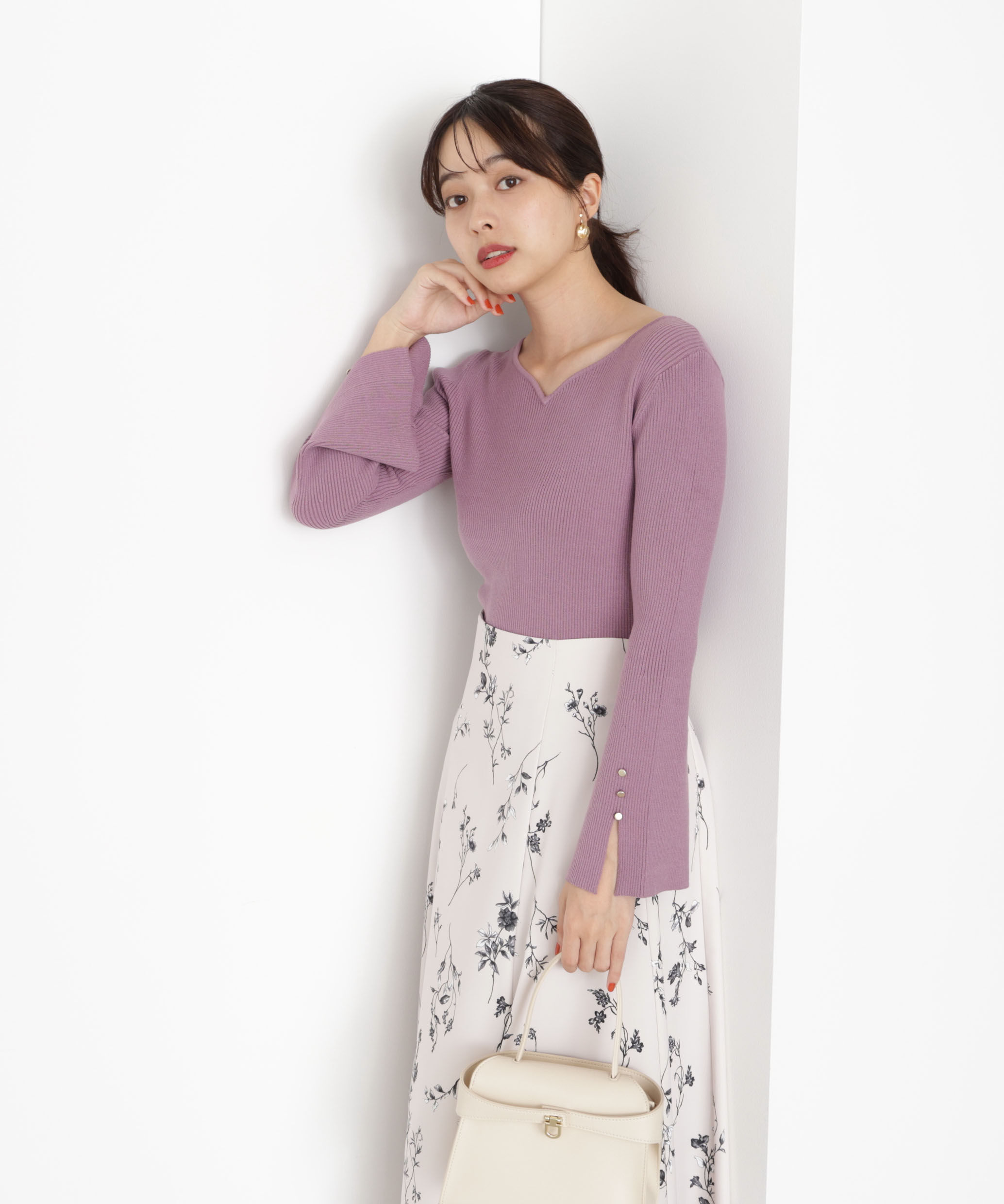 PROPORTION BODY DRESSING「＜ハンドウォッシャブル＞ハートカットリブニット 25AW」|ニット・セーター|