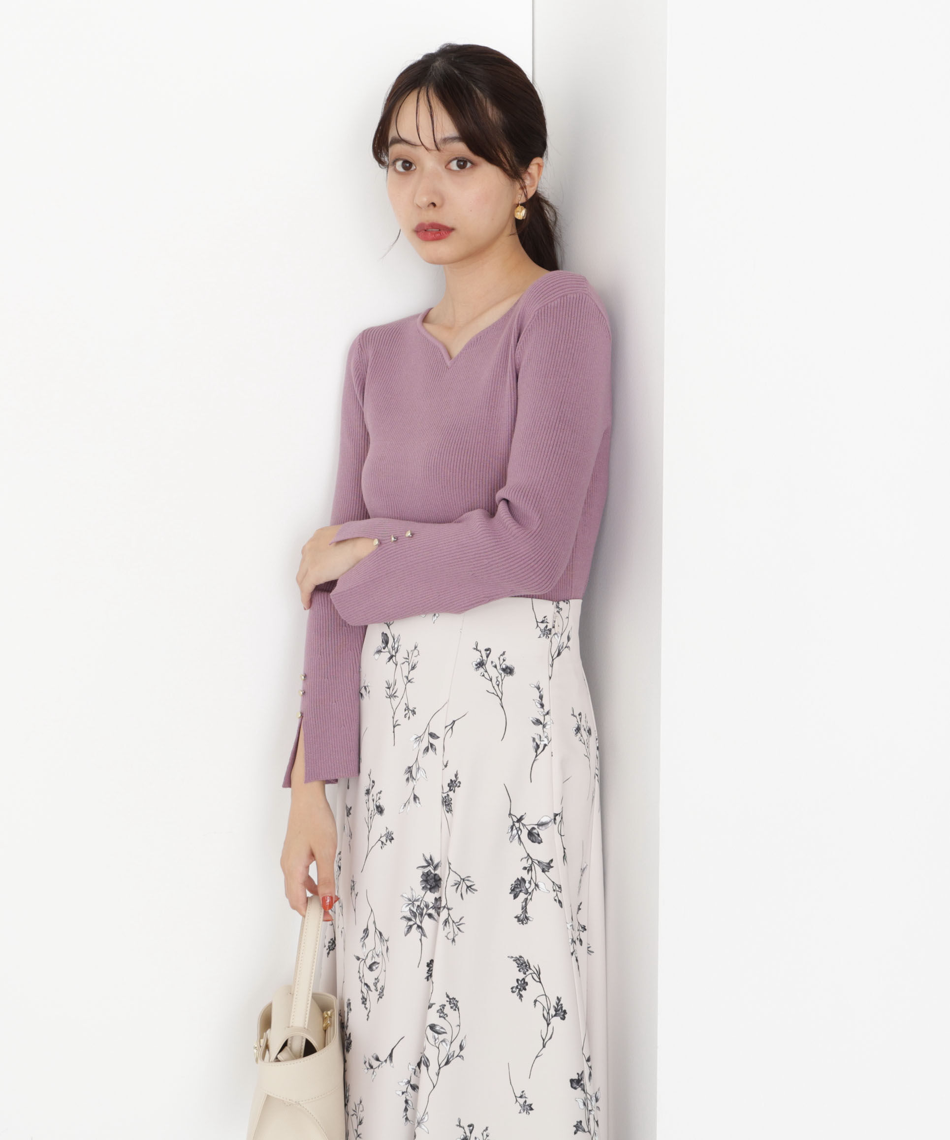 PROPORTION BODY DRESSING「＜ハンドウォッシャブル＞ハートカットリブニット 25AW」|ニット・セーター|