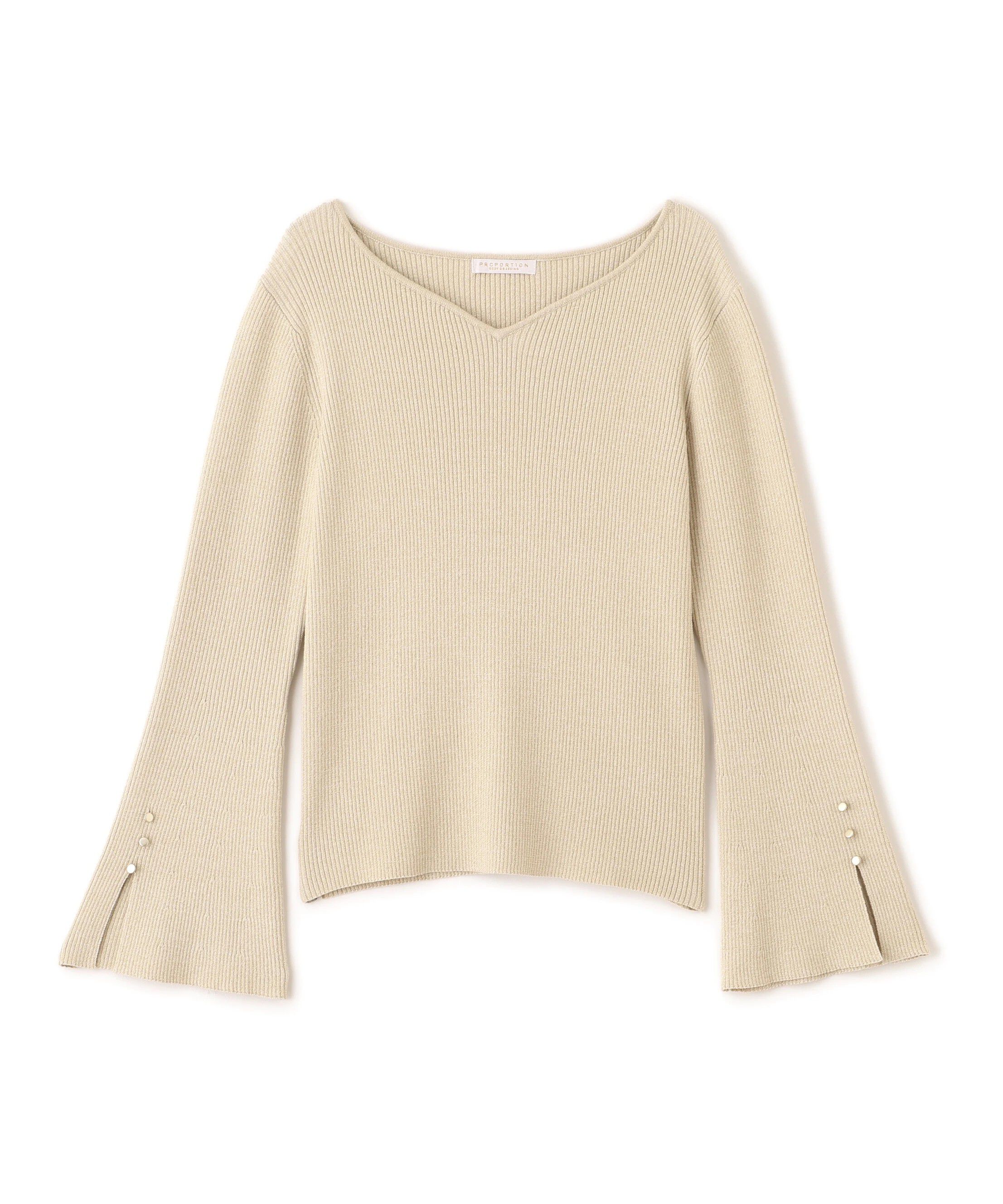 PROPORTION BODY DRESSING「＜ハンドウォッシャブル＞ハートカットリブニット 25AW」|ニット・セーター|