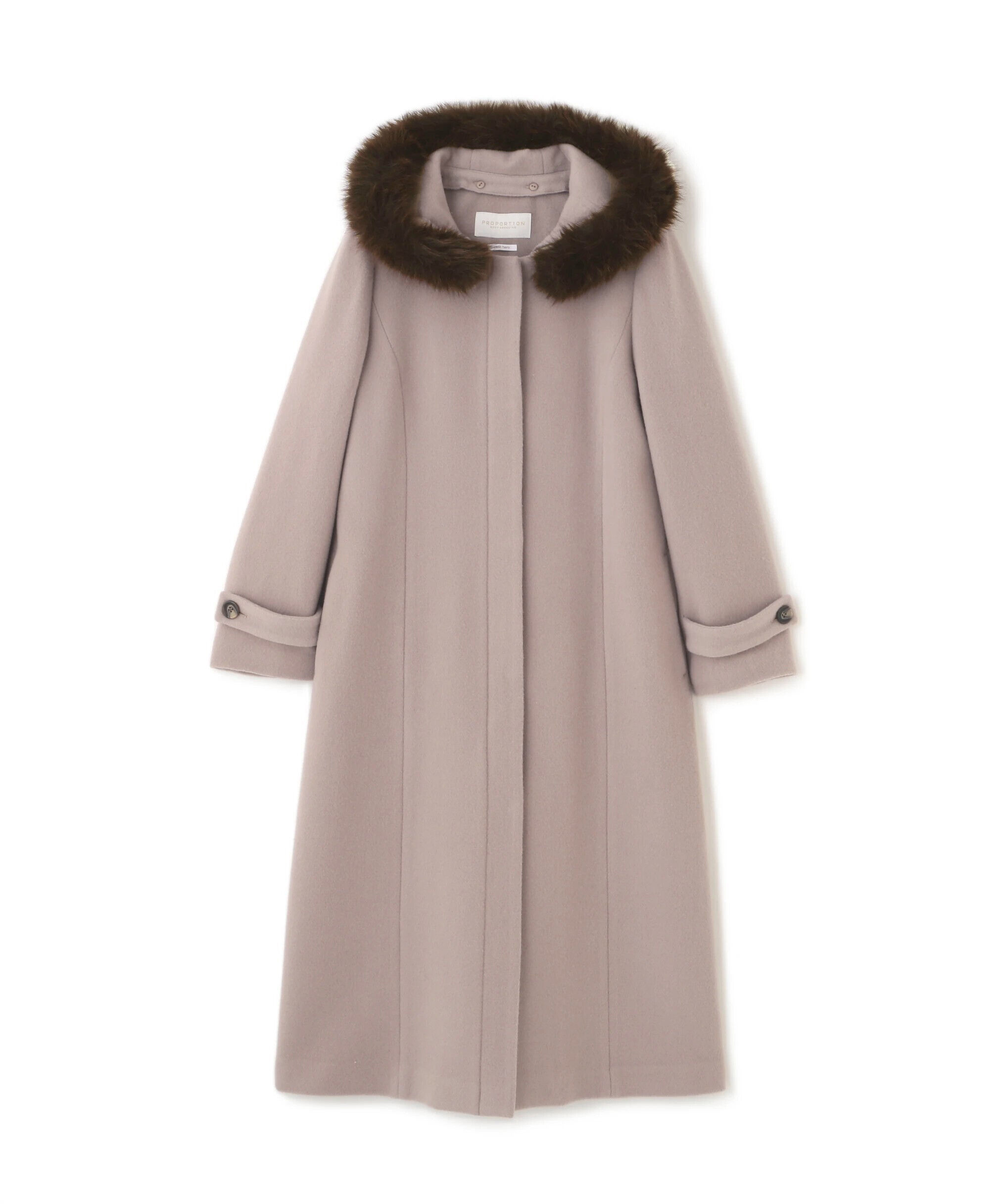 PROPORTION BODY DRESSING「モッサフードフェイクファーロングコート 25AW」|その他|
