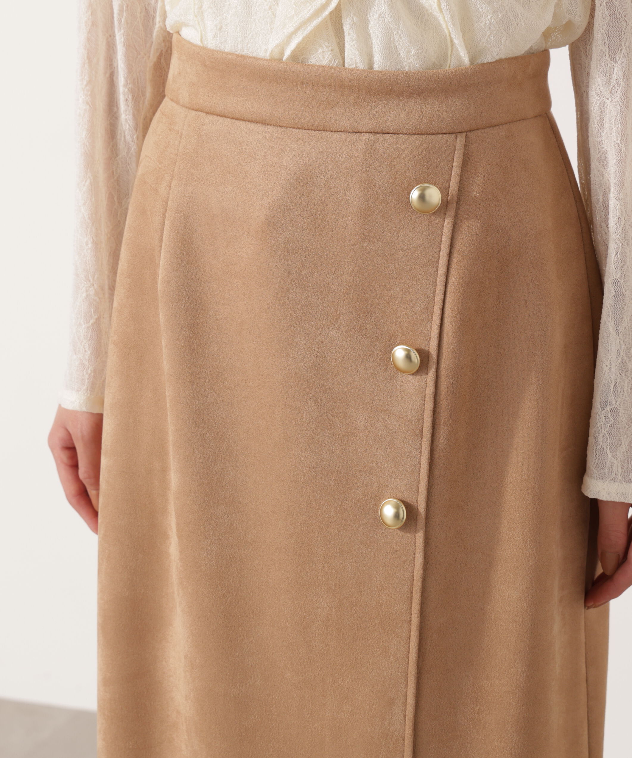 PROPORTION BODY DRESSING「フェイクスエード調ナロースカート」|スカート|