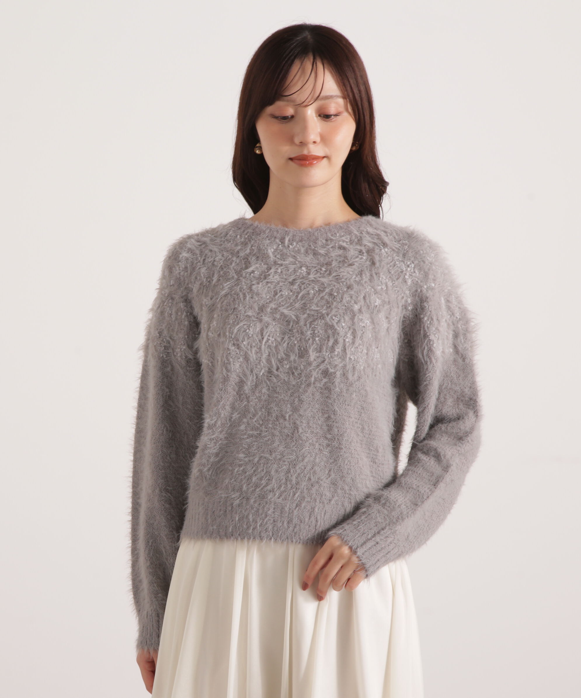 PROPORTION BODY DRESSING「ラメ入り求心柄ニット 25AW」|ニット・セーター|