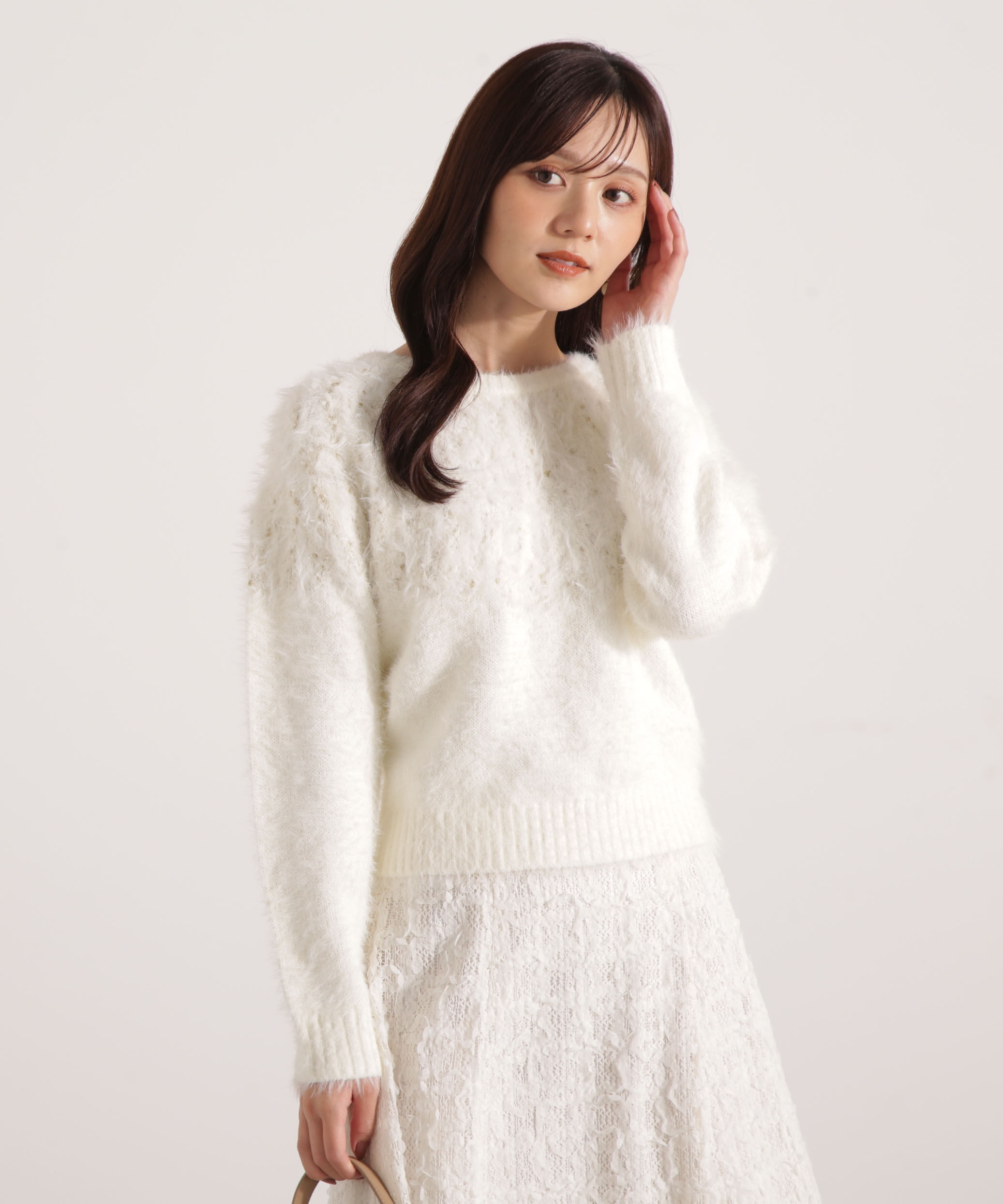 PROPORTION BODY DRESSING「ラメ入り求心柄ニット 25AW」|ニット・セーター|