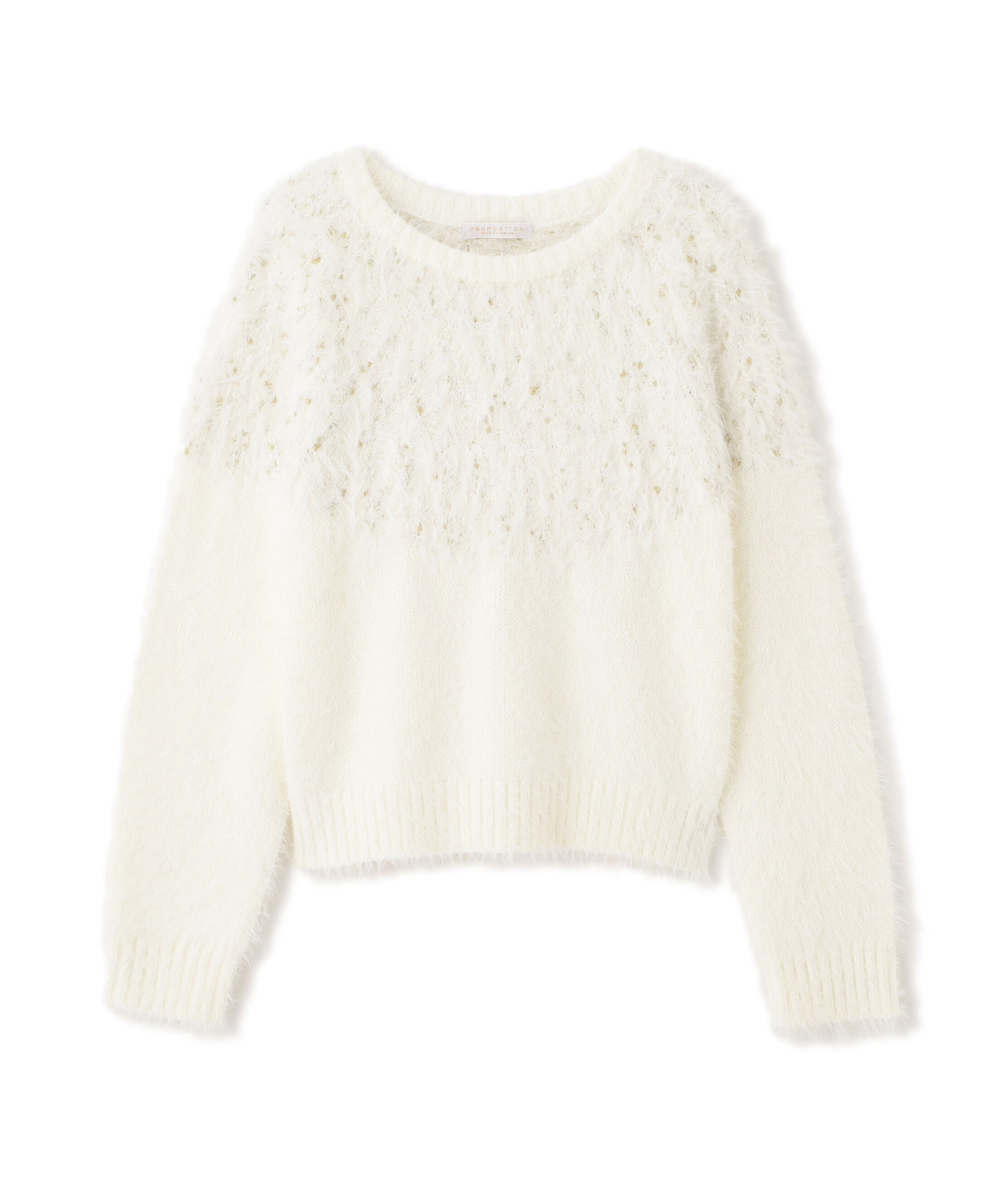 PROPORTION BODY DRESSING「ラメ入り求心柄ニット 25AW」|ニット・セーター|