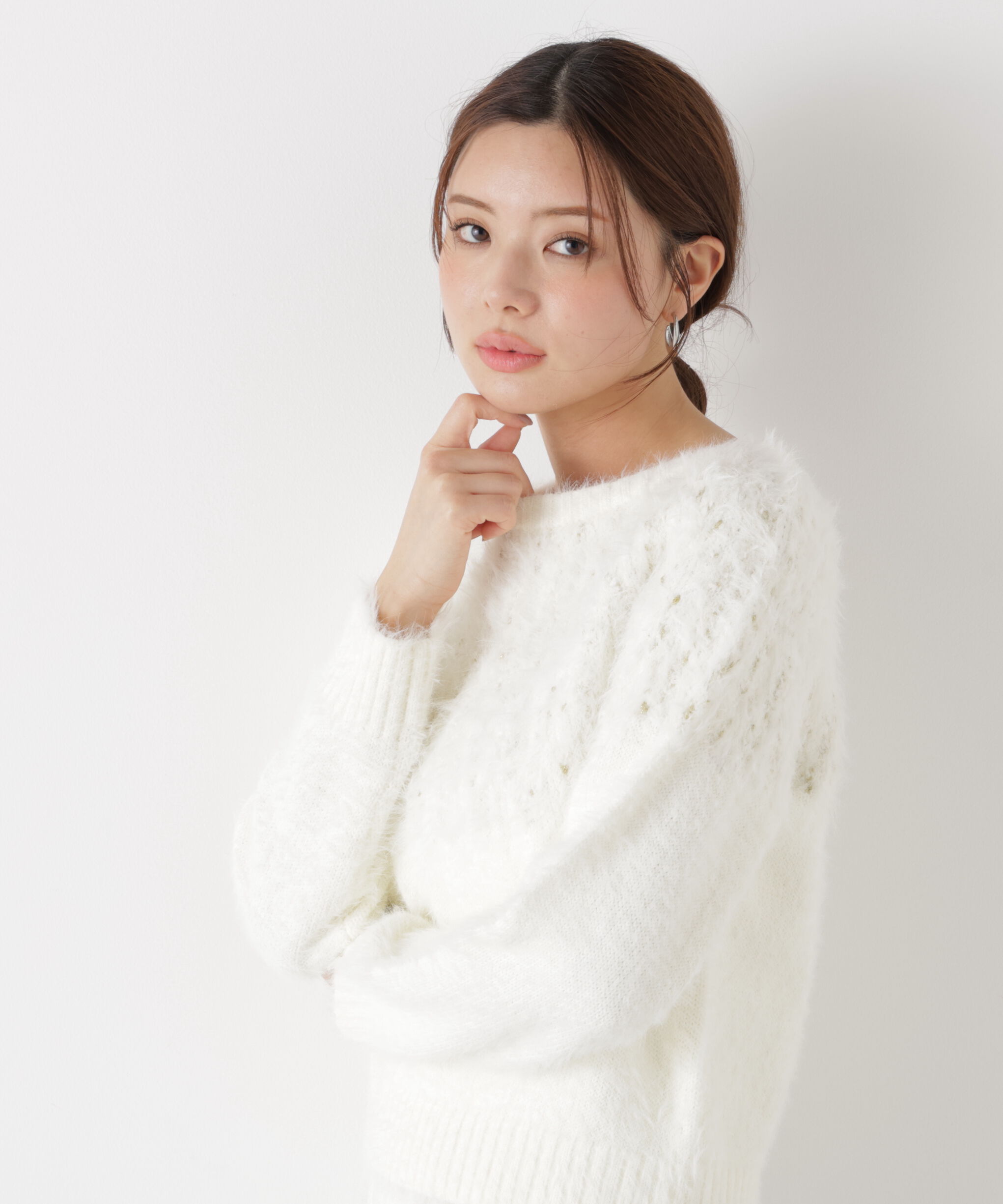 PROPORTION BODY DRESSING「ラメ入り求心柄ニット 25AW」|ニット・セーター|