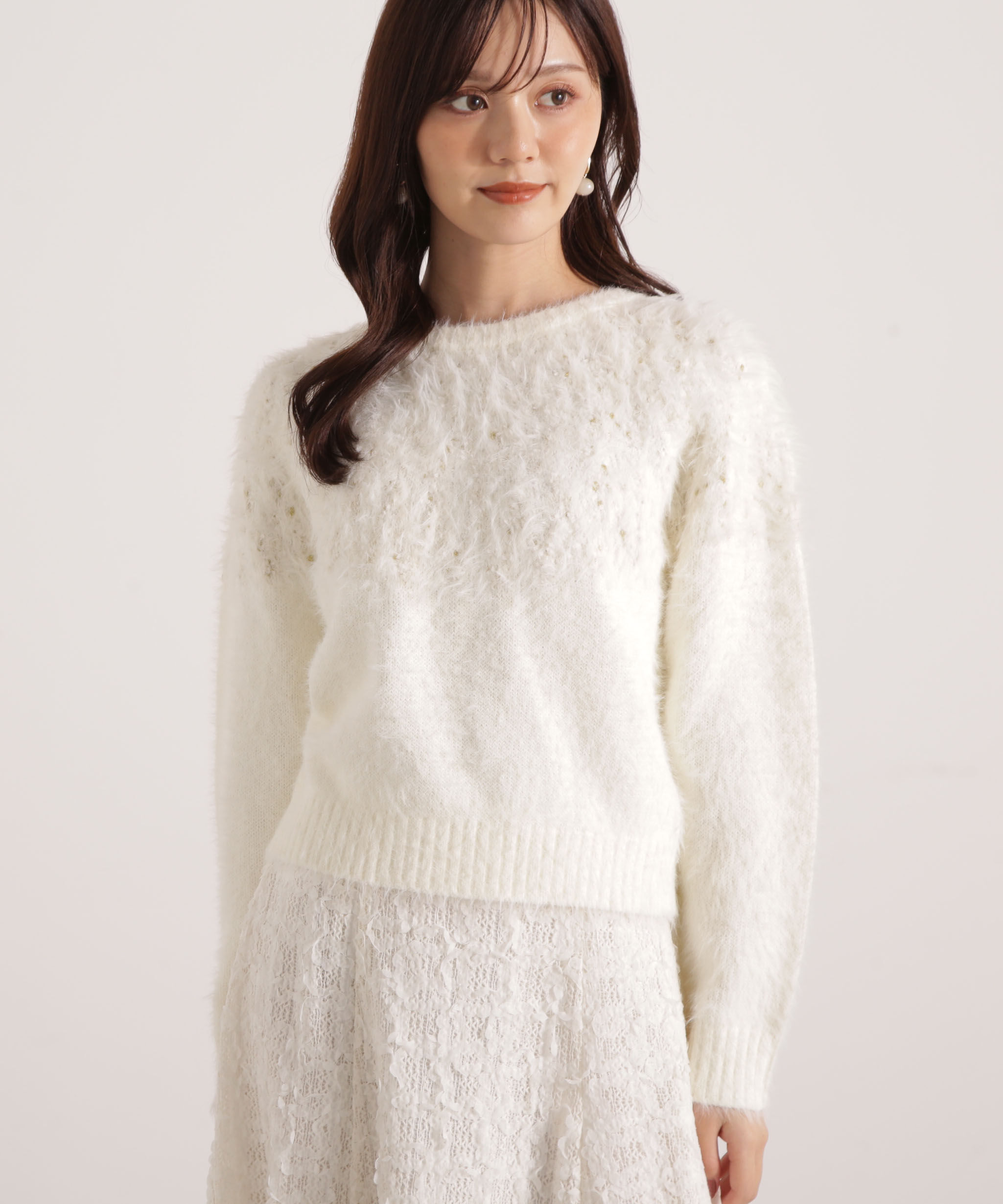 PROPORTION BODY DRESSING「ラメ入り求心柄ニット 25AW」|ニット・セーター|