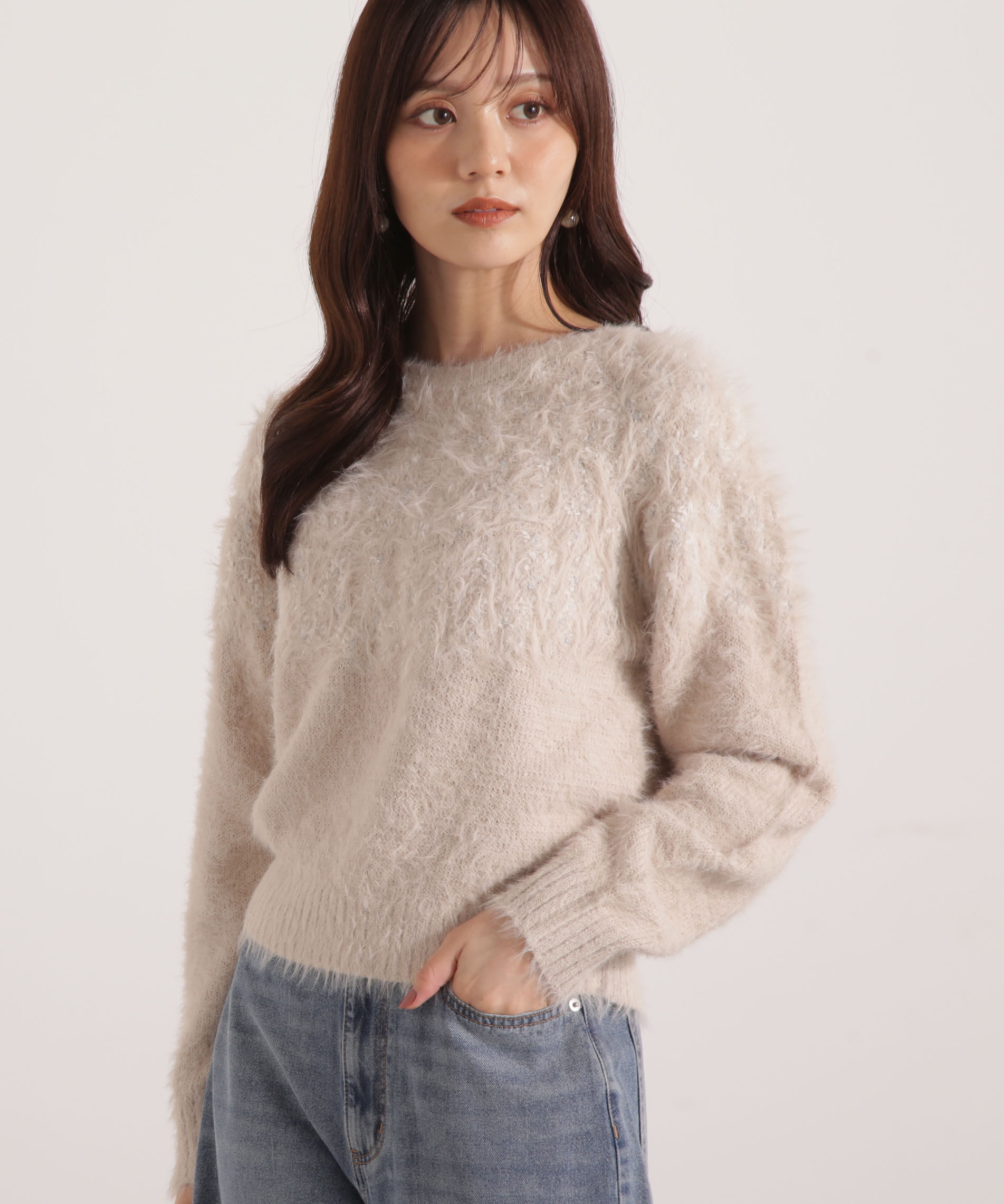 PROPORTION BODY DRESSING「ラメ入り求心柄ニット 25AW」|ニット・セーター|