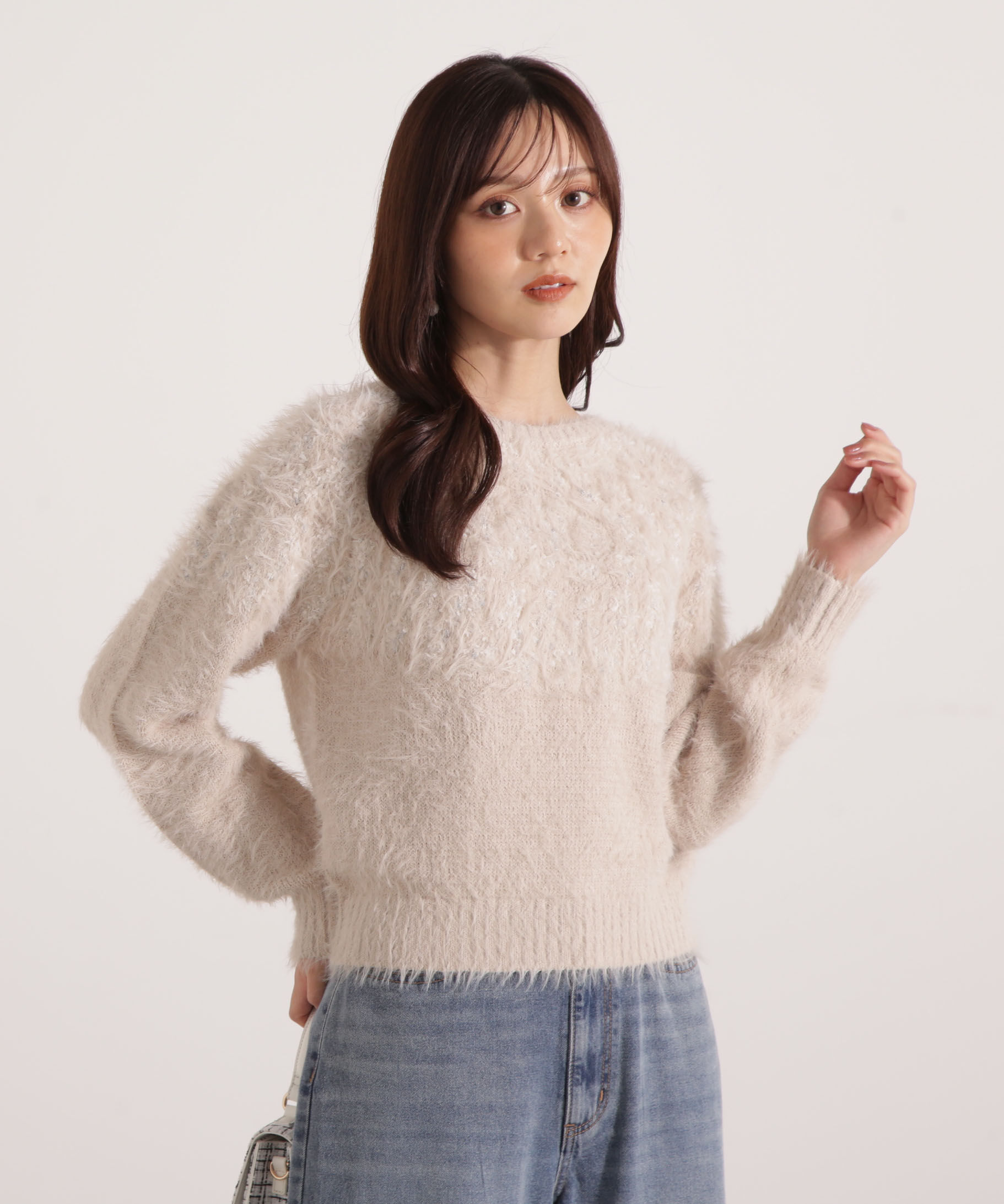 PROPORTION BODY DRESSING「ラメ入り求心柄ニット 25AW」|ニット・セーター|