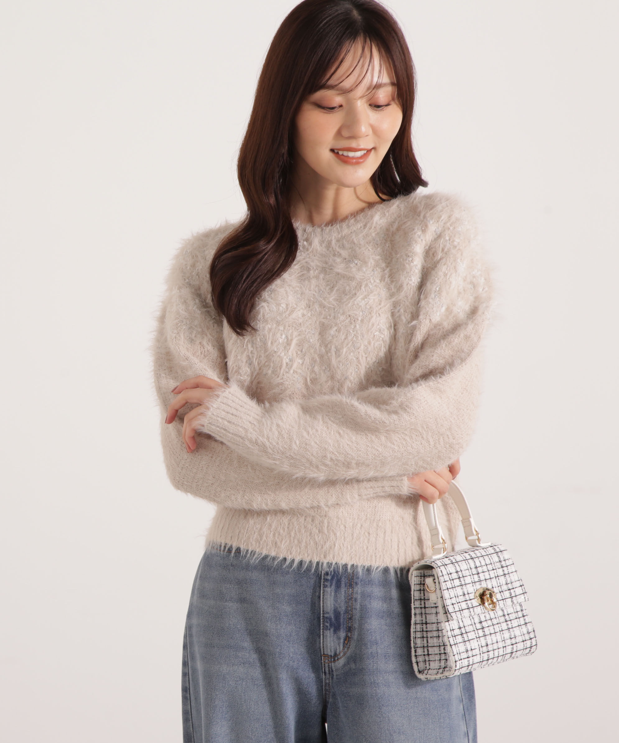 PROPORTION BODY DRESSING「ラメ入り求心柄ニット 25AW」|ニット・セーター|