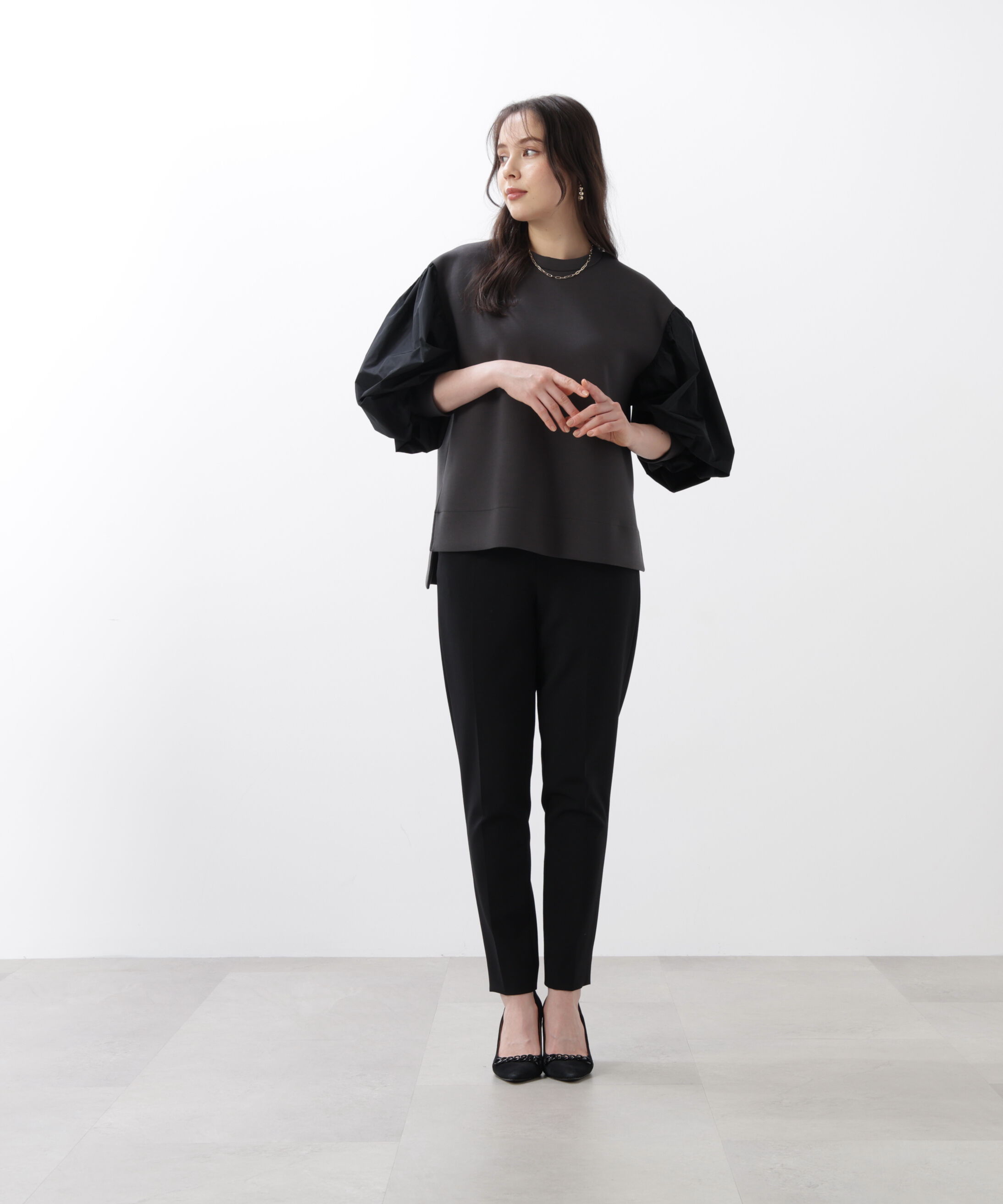  「◆タフタスリーブダンボールトップス」|シャツ・ブラウス|