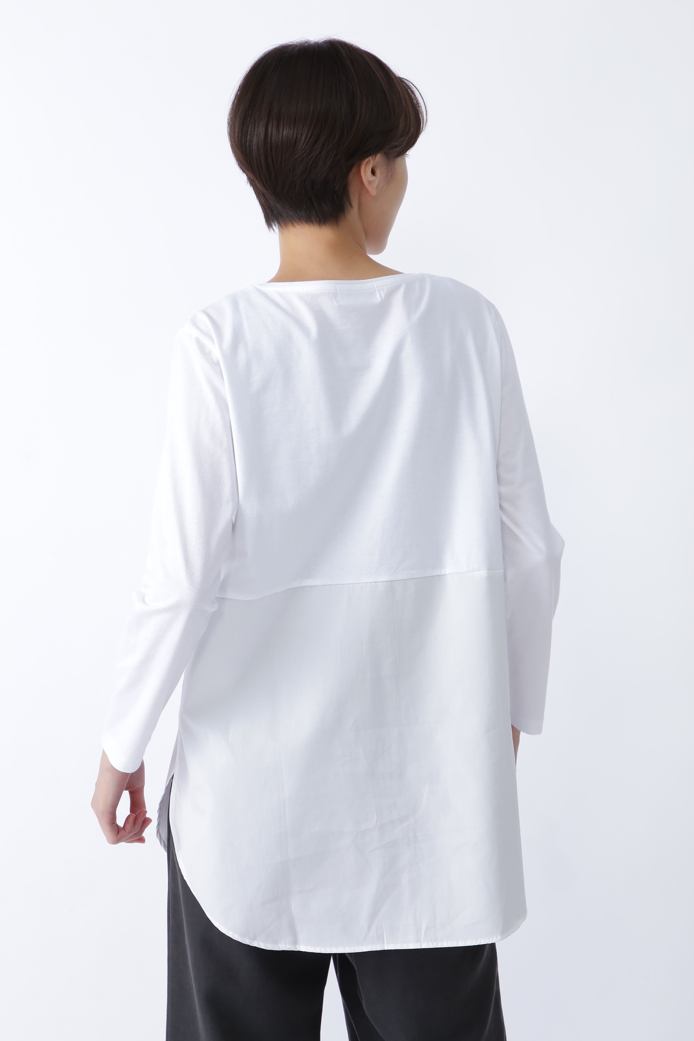  「◆オーガニックコットン　ドッキングプルオーバー」|Tシャツ・カットソー|