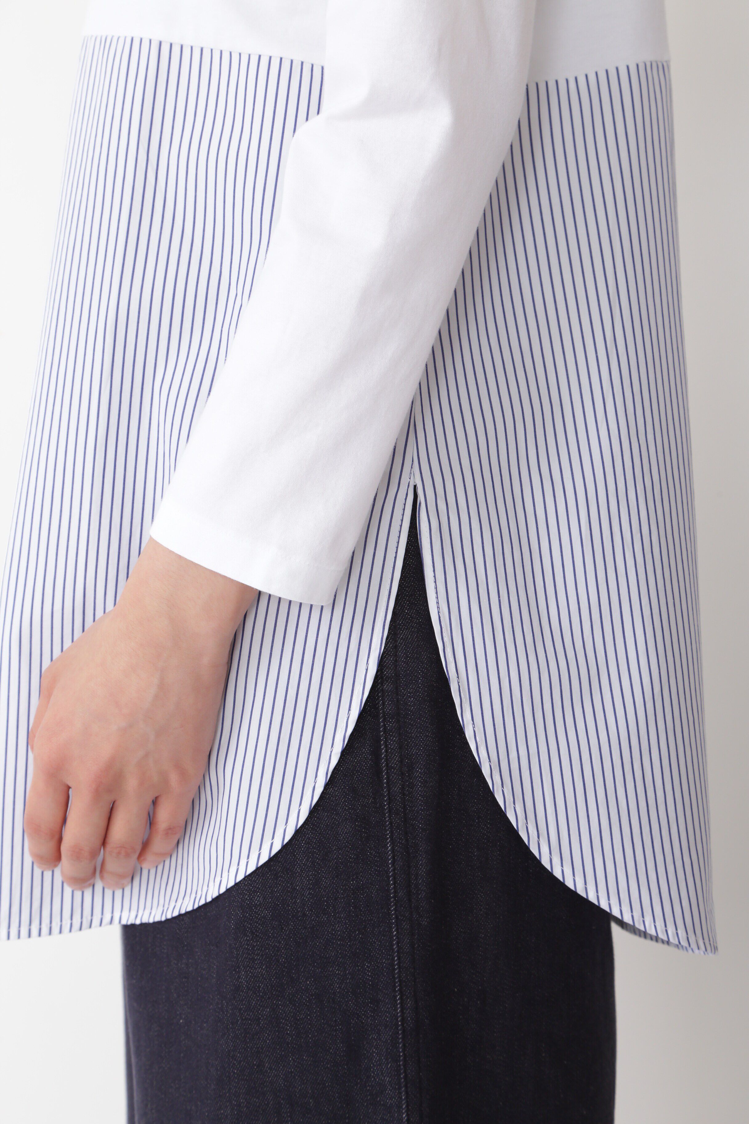  「◆オーガニックコットン　ドッキングプルオーバー」|Tシャツ・カットソー|