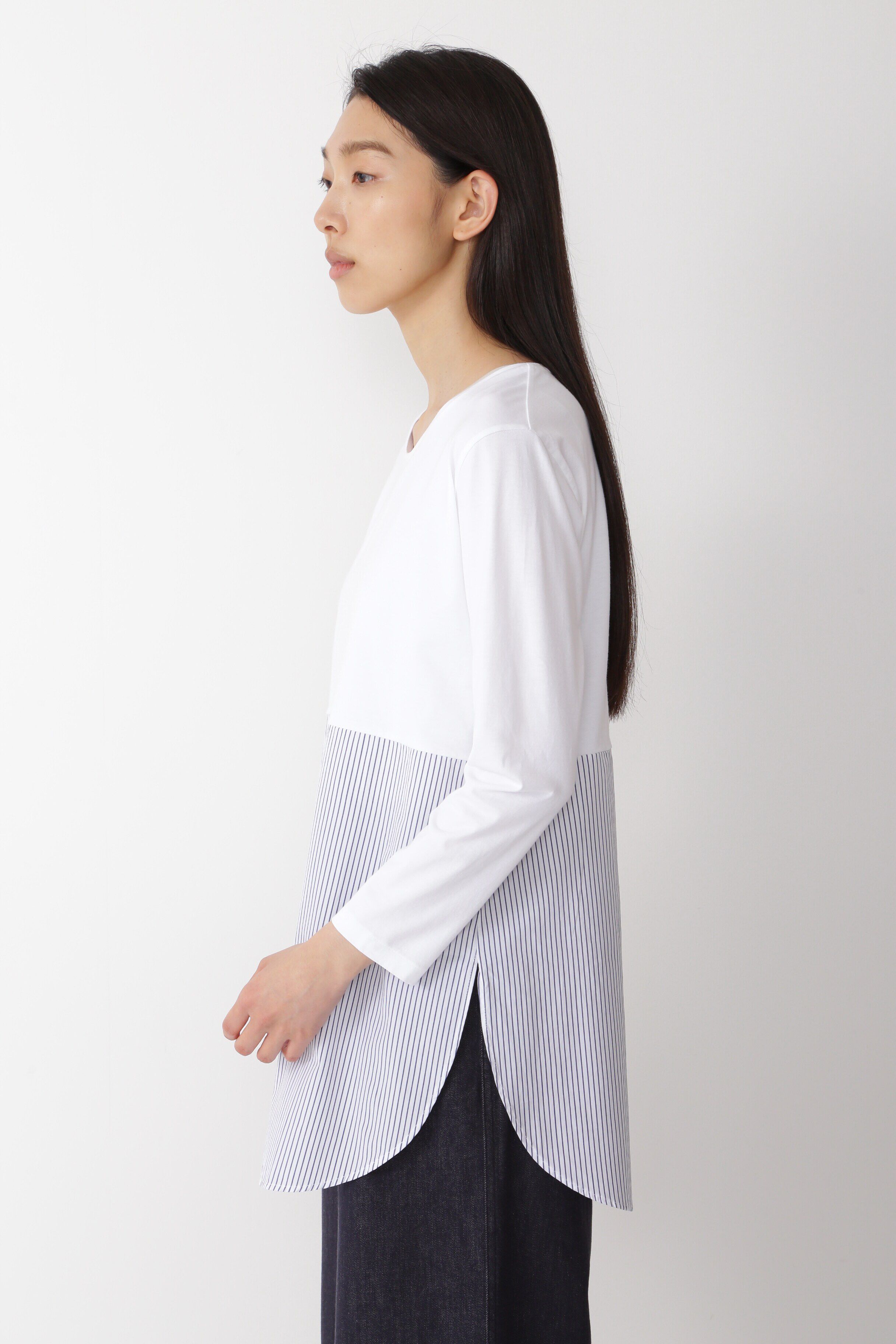  「◆オーガニックコットン　ドッキングプルオーバー」|Tシャツ・カットソー|