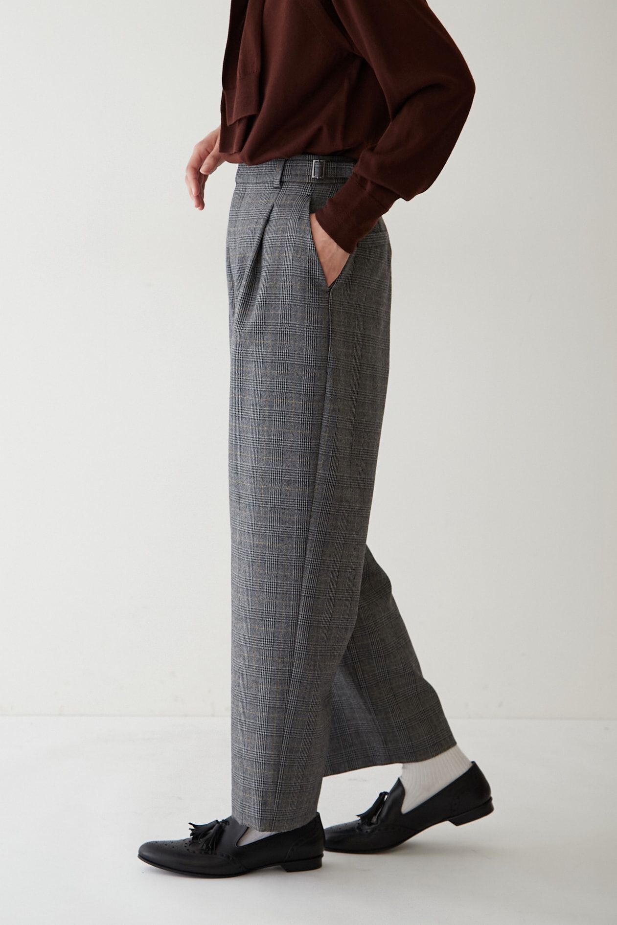  「◆千鳥チェックセミワイドパンツ」|その他|グレンチェッ 3
