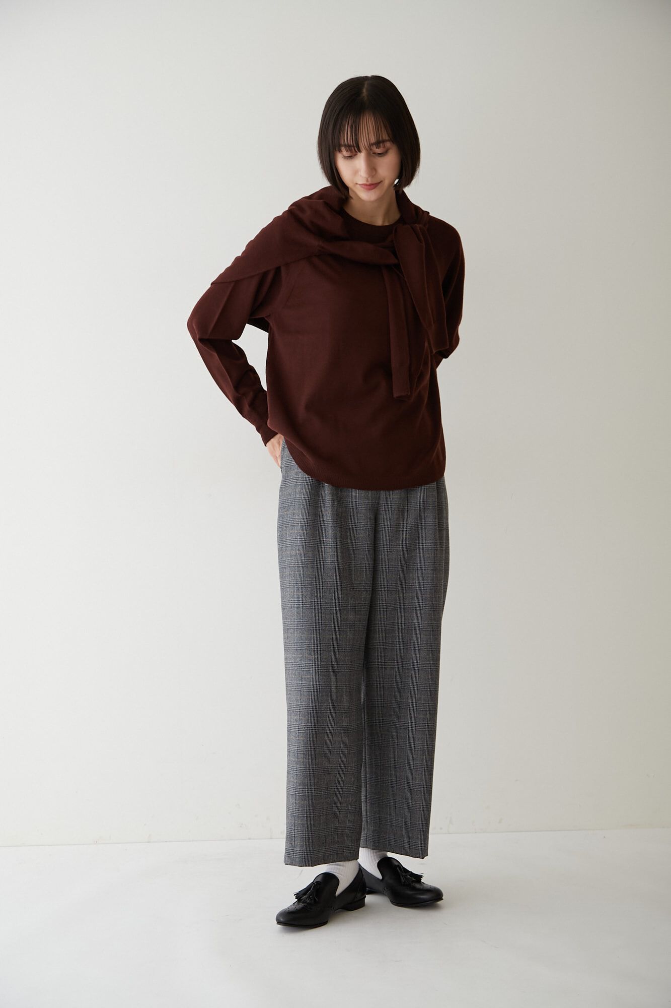  「◆千鳥チェックセミワイドパンツ」|その他|