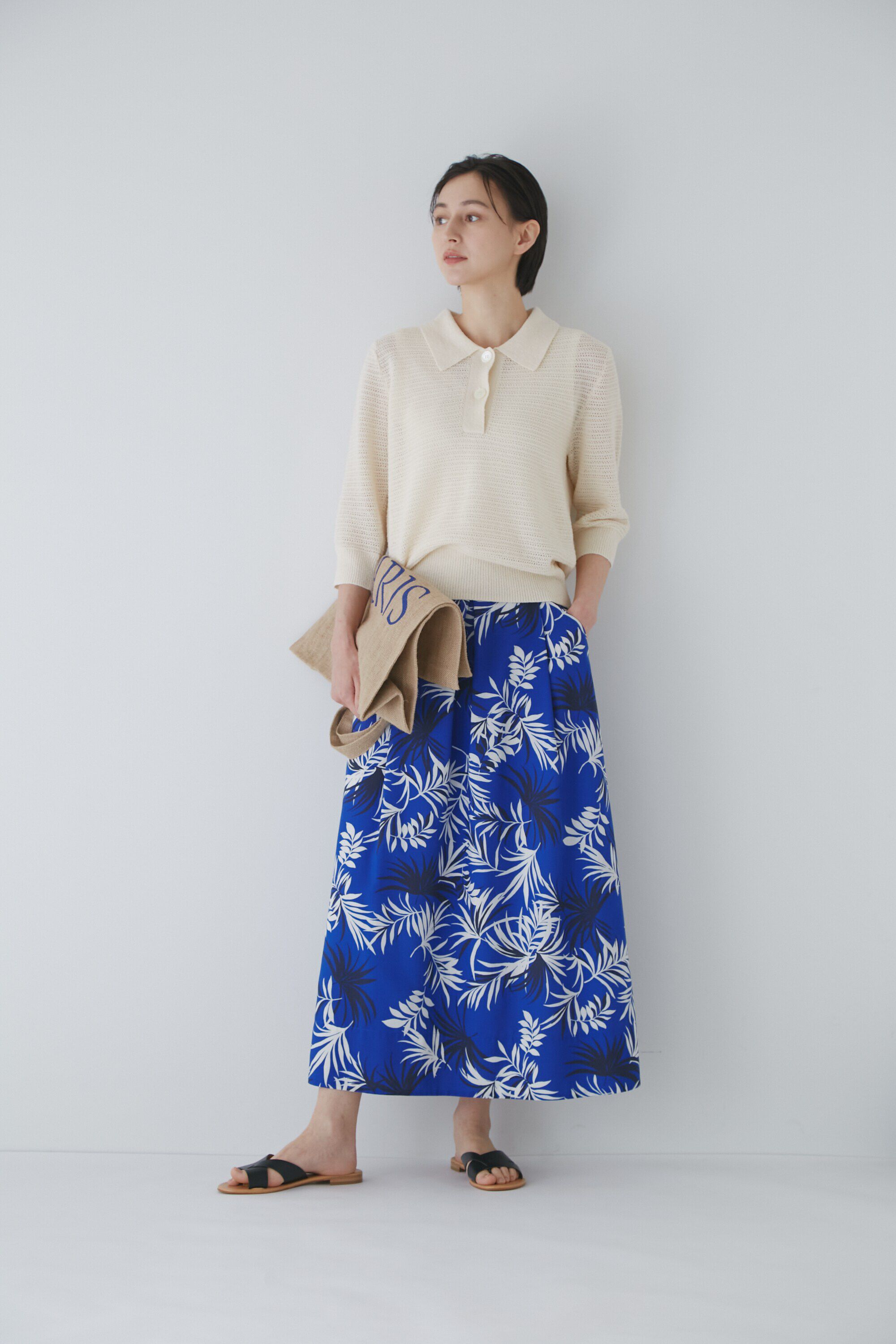  「◆リーフプリントスカート」|スカート|