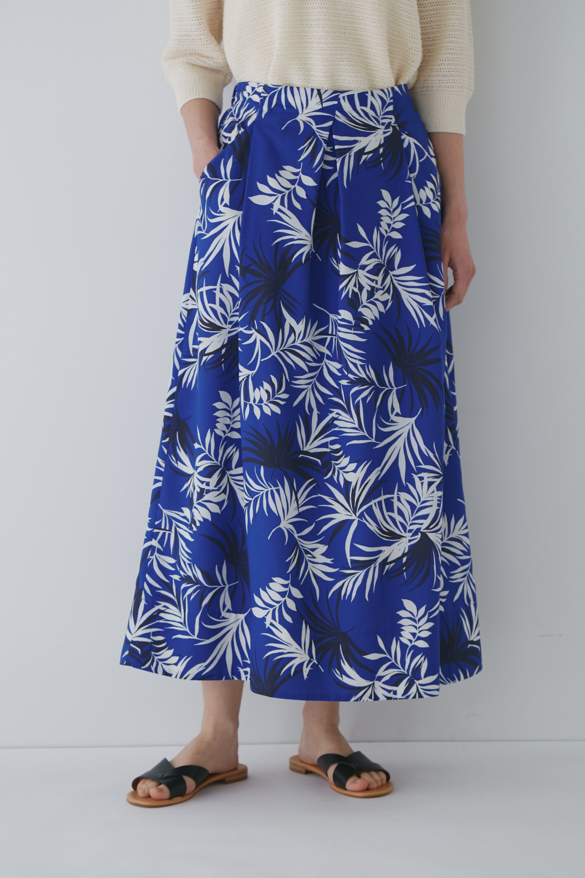  「◆リーフプリントスカート」|スカート|