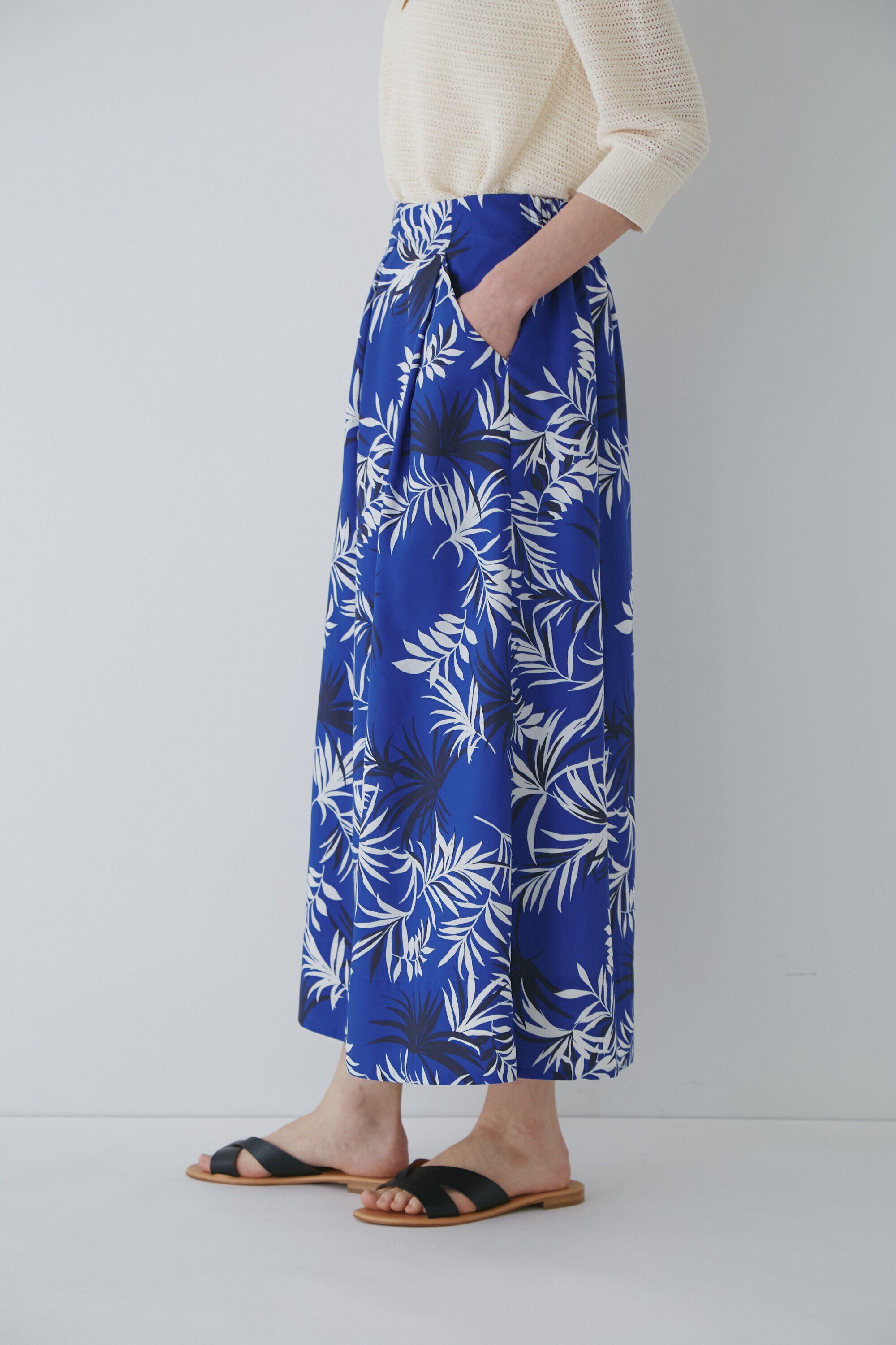  「◆リーフプリントスカート」|スカート|