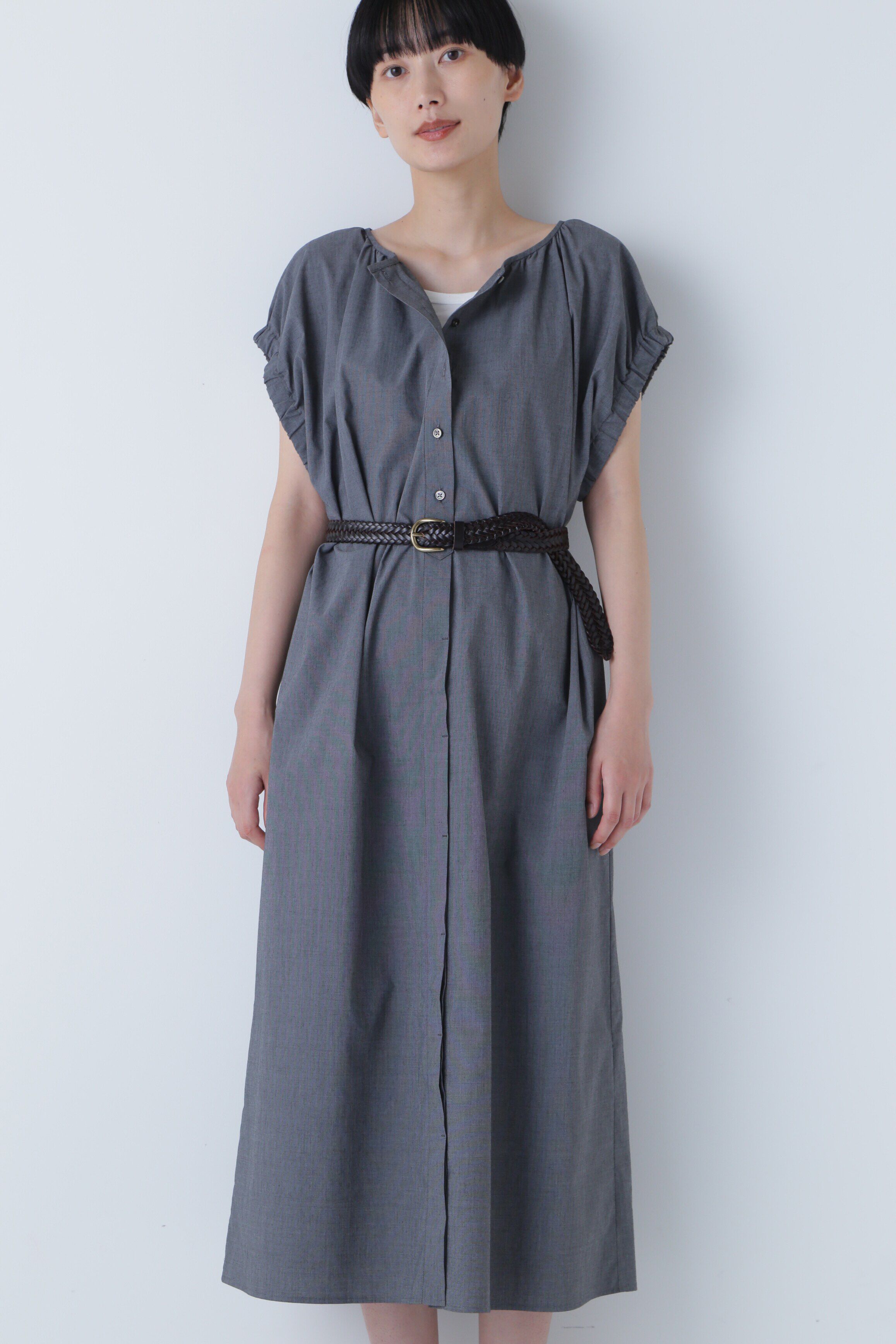  「◆ギャザーワンピース」|ワンピース|チャコール1