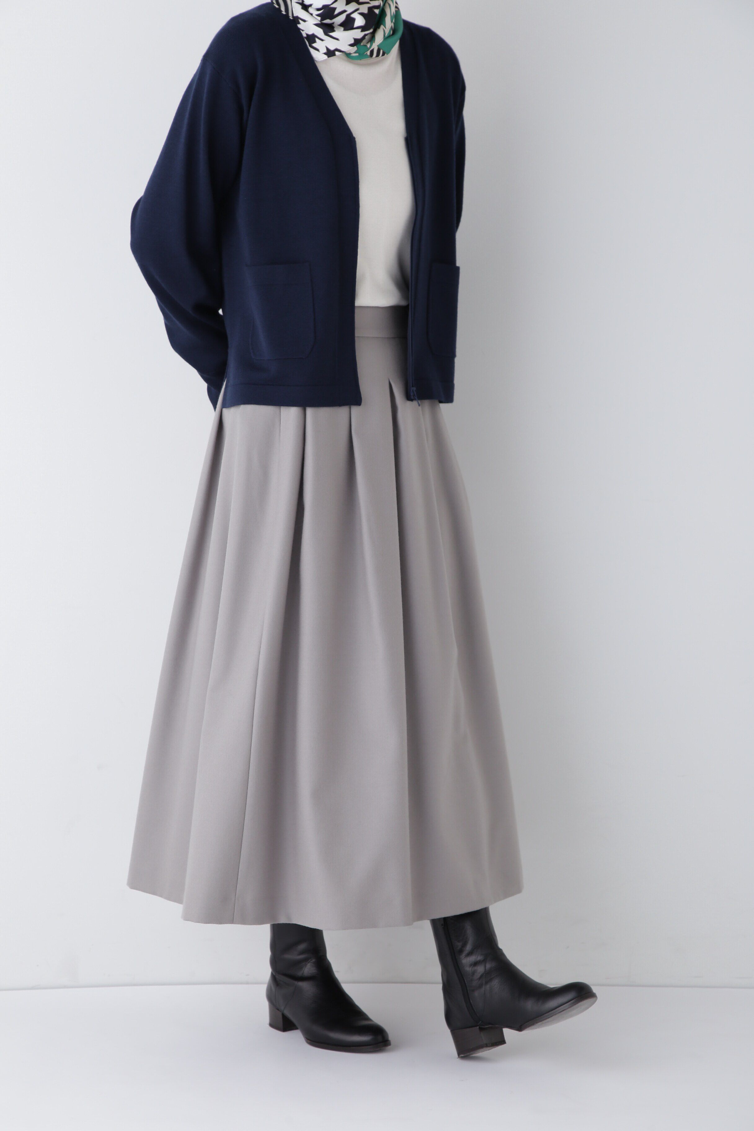  「◆ライトフラノタックスカート」|スカート|グレージュ2