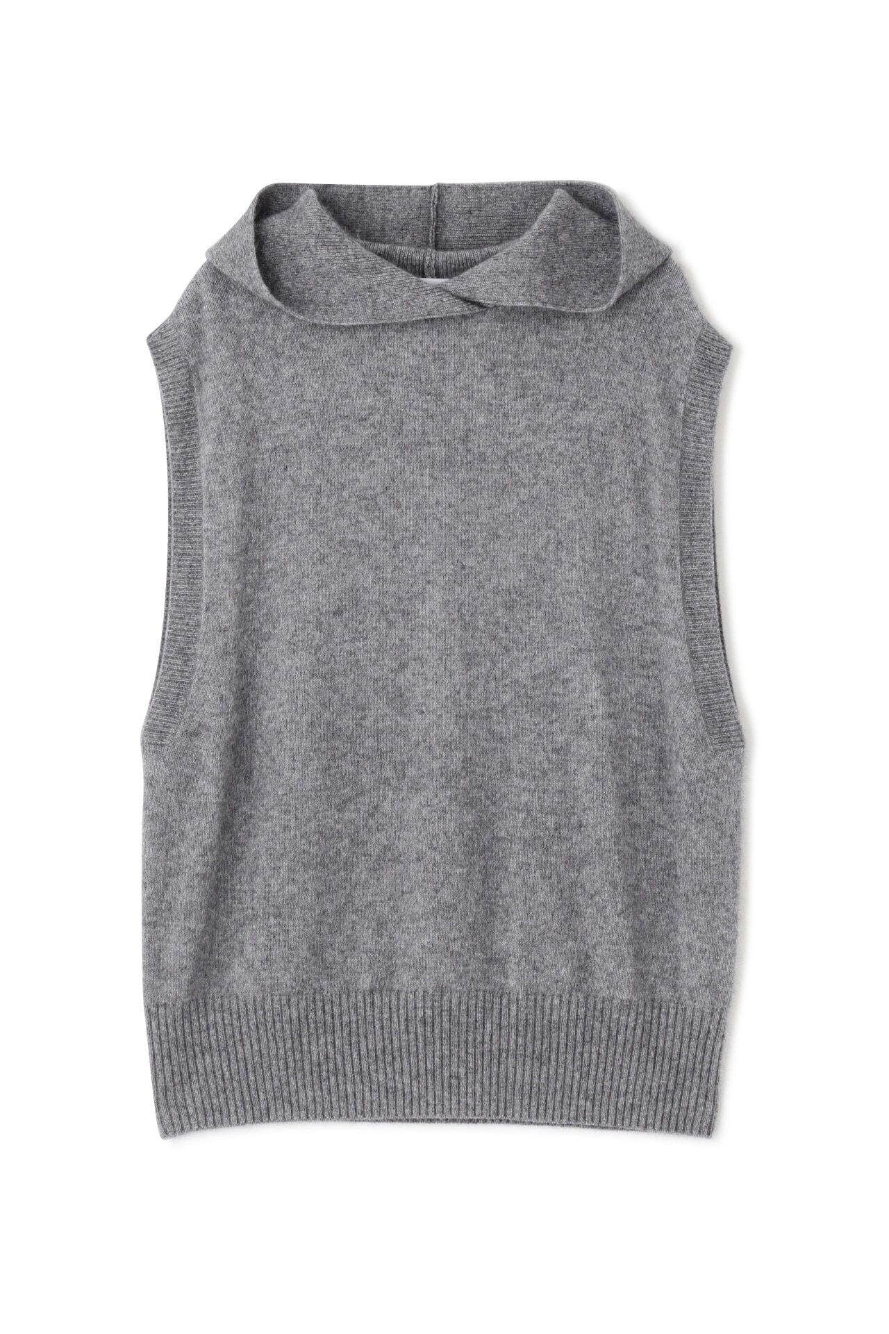  「◆へアリーフードベスト」|ニット・セーター|