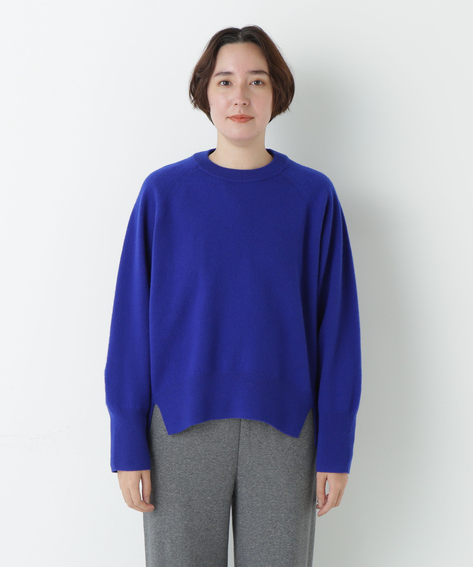  「◆ミドルゲージウールクルーネックプルオーバー」|ニット・セーター|