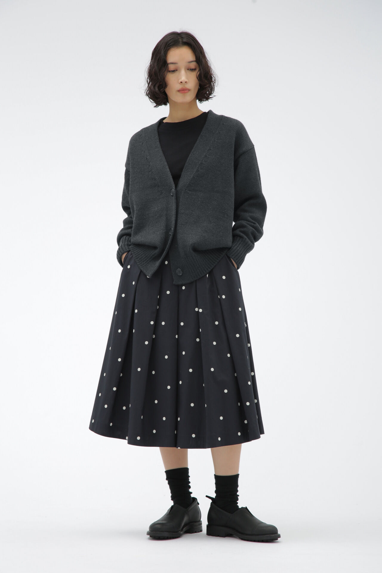  「CORD YARN WOOL」|カーディガン|