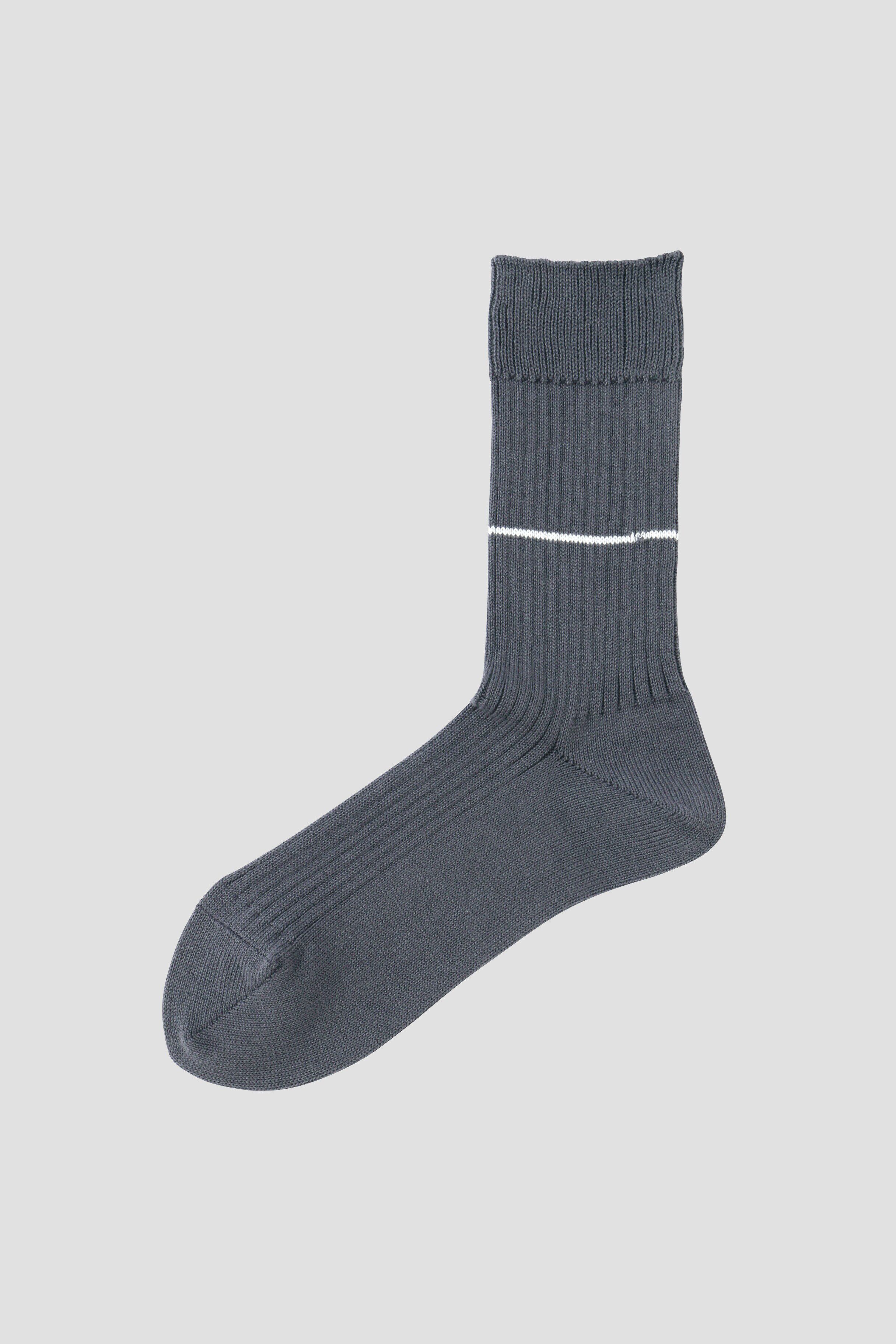  「STRIPE COTTON RIB SOCKS」|ソックス|DARK BLUE4