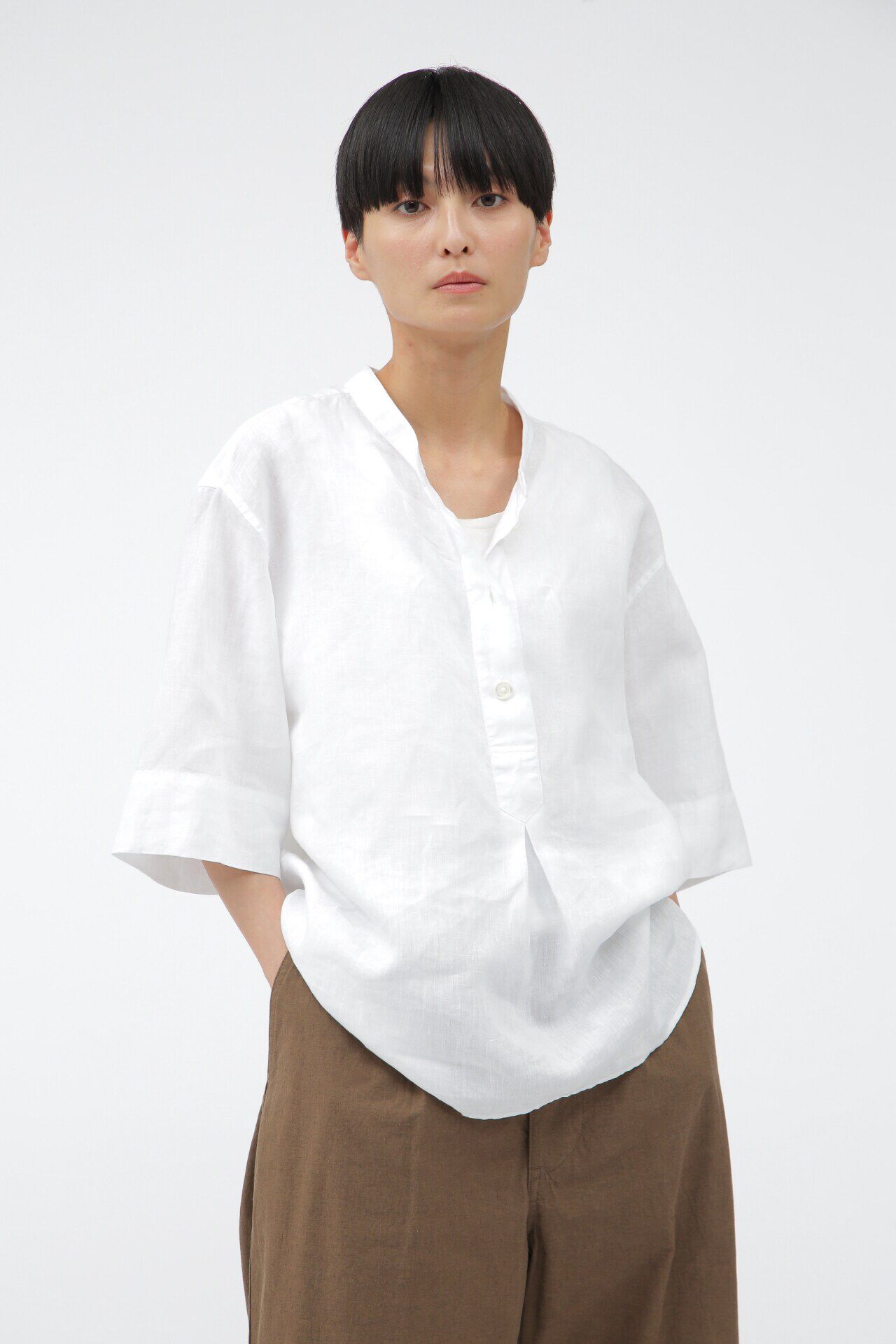  「SHIRTING LINEN」|シャツ・ブラウス|WHITE