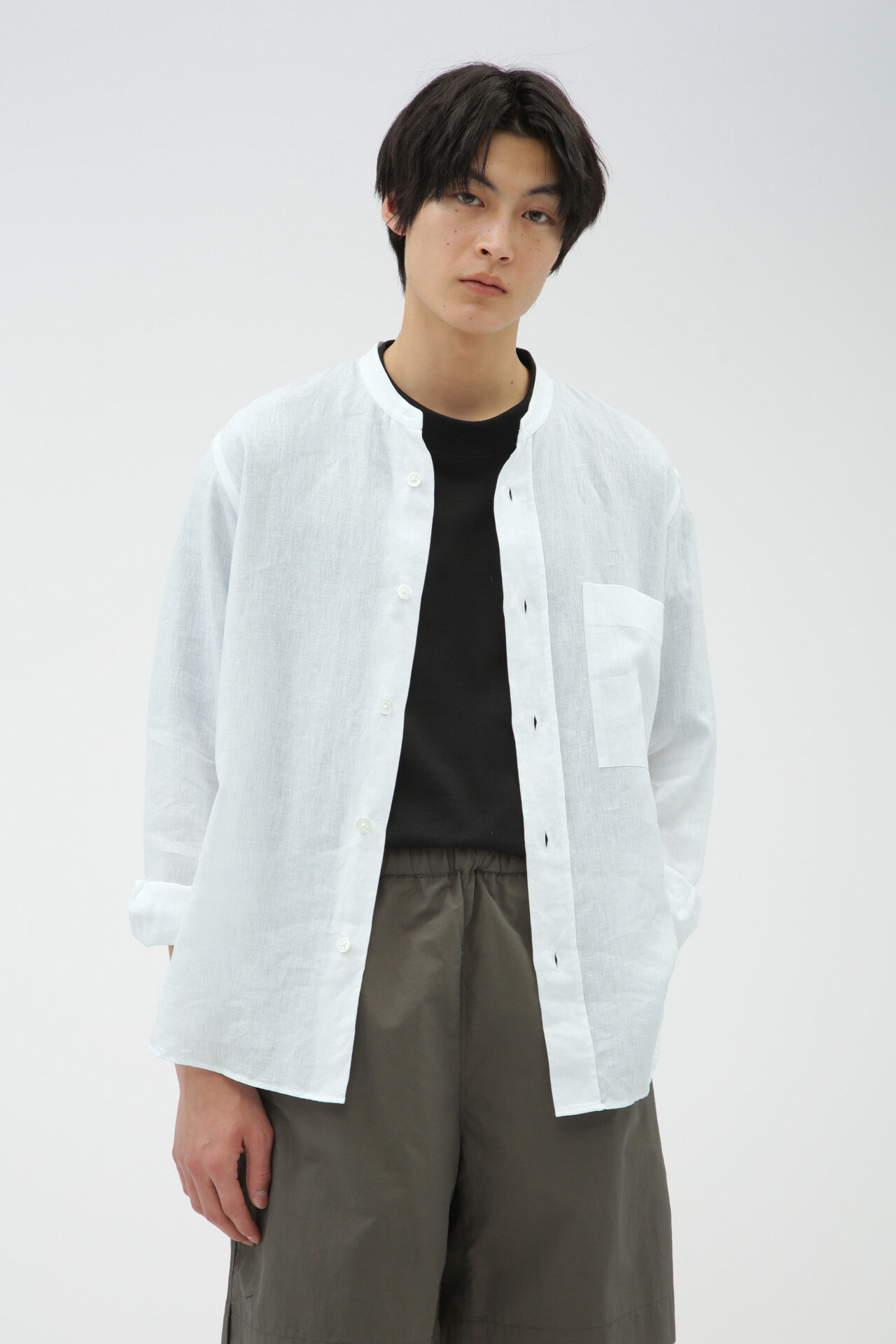 MARGARET HOWELL「SHIRTING LINEN」|シャツ・ブラウス|WHITE
