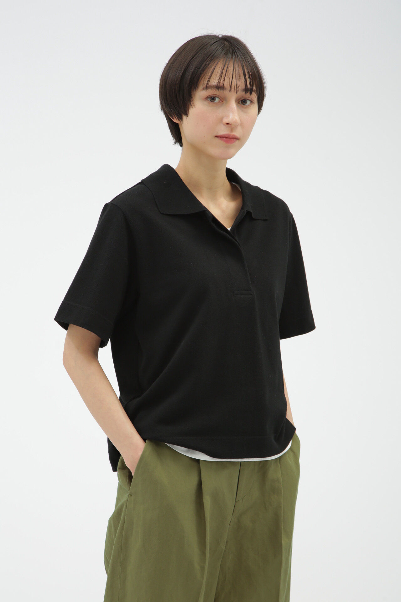  「ORGANIC COTTON PIQUE」|Tシャツ・カットソー|BLACK