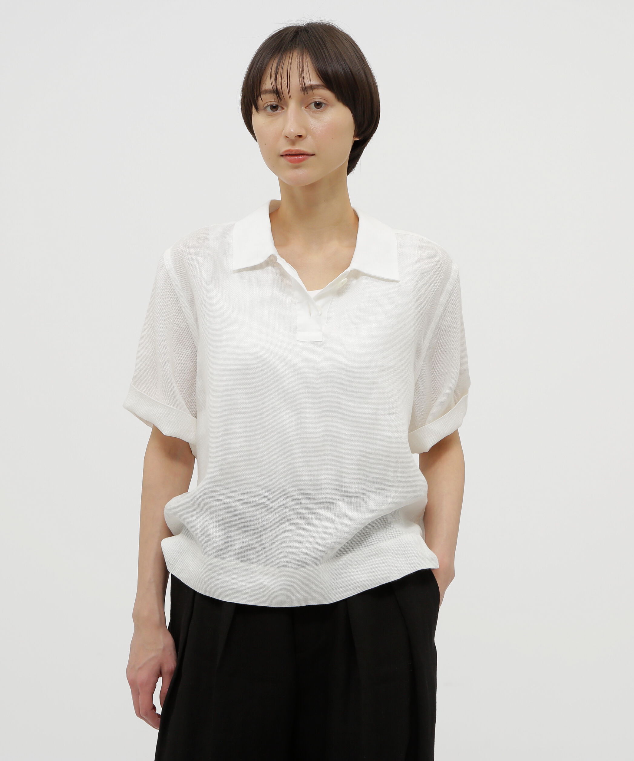  「LINEN AIRTEX SHIRT」|シャツ・ブラウス|WHITE
