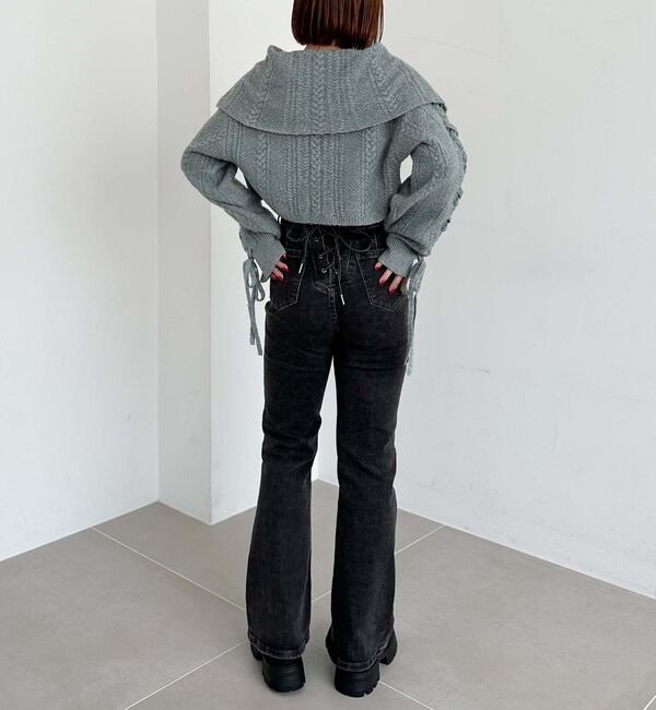 archives「ＢＩＧカラーレースＵＰラメケーブルニットＣＤ」|カーディガン|