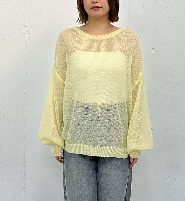 archives「モヘアタッチ透かしミドルニット」|ニット・セーター|