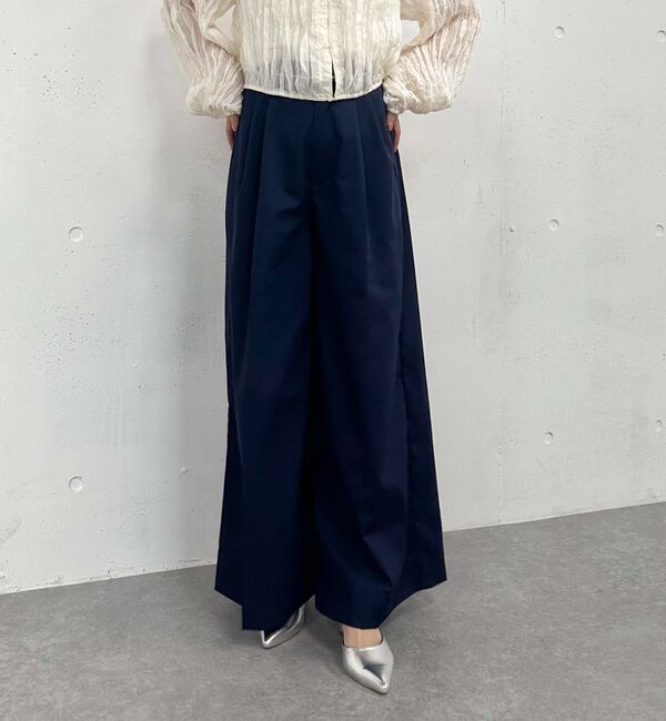 archives「ワイドタックチノパンツ」|チノ|NAVY