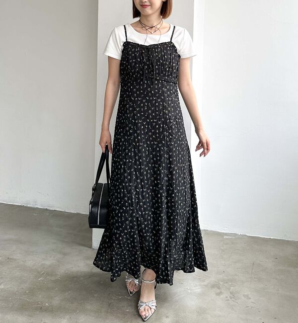 archives「花柄ビスチェ切替キャミワンピース」|ワンピース|