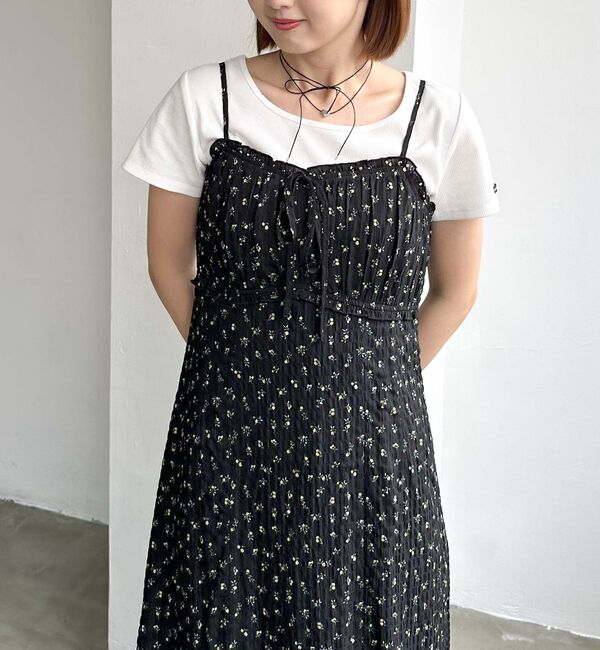 archives「花柄ビスチェ切替キャミワンピース」|ワンピース|